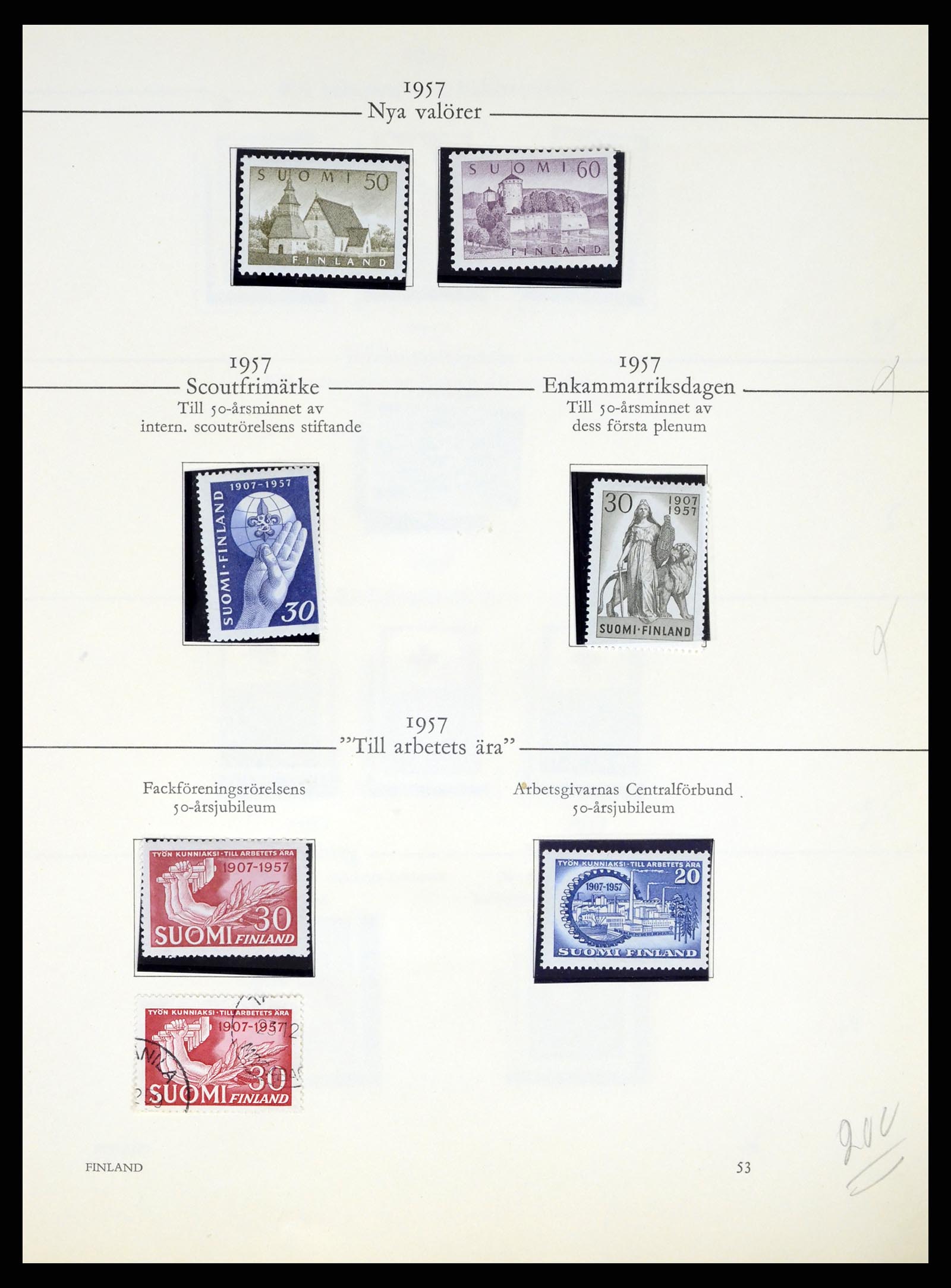 37387 218 - Postzegelverzameling 37387 Scandinavië 1851-1960.