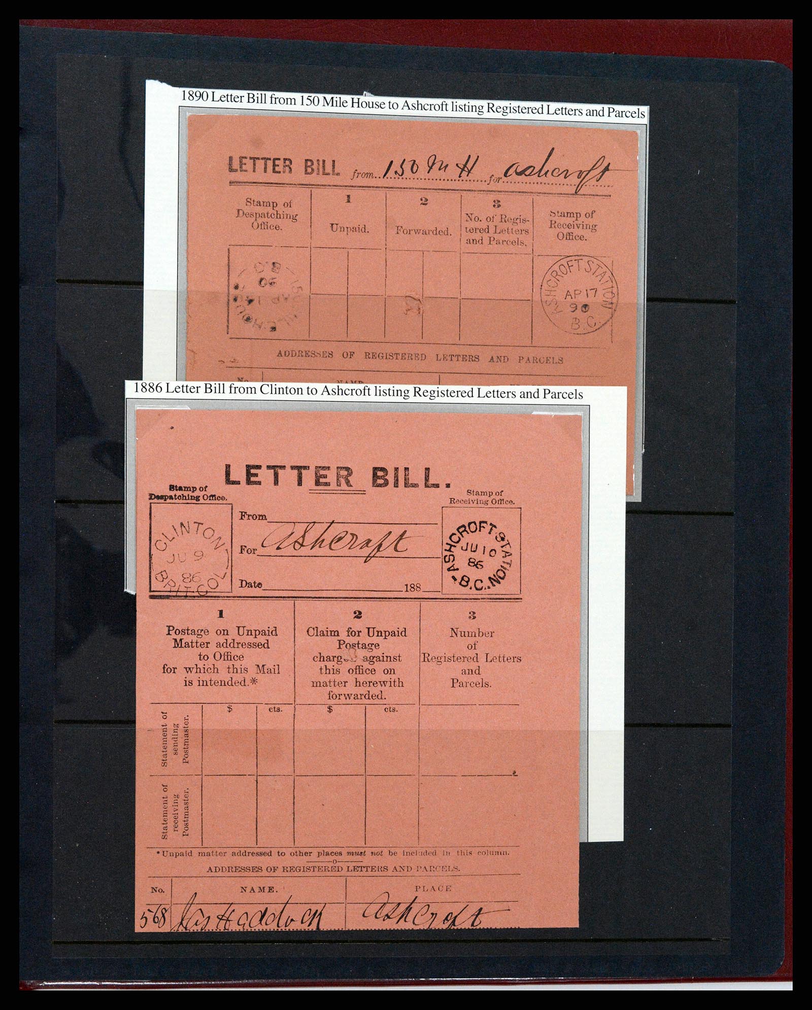 37388 024 - Postzegelverzameling 37388 Canada registered mail 1865-1908.
