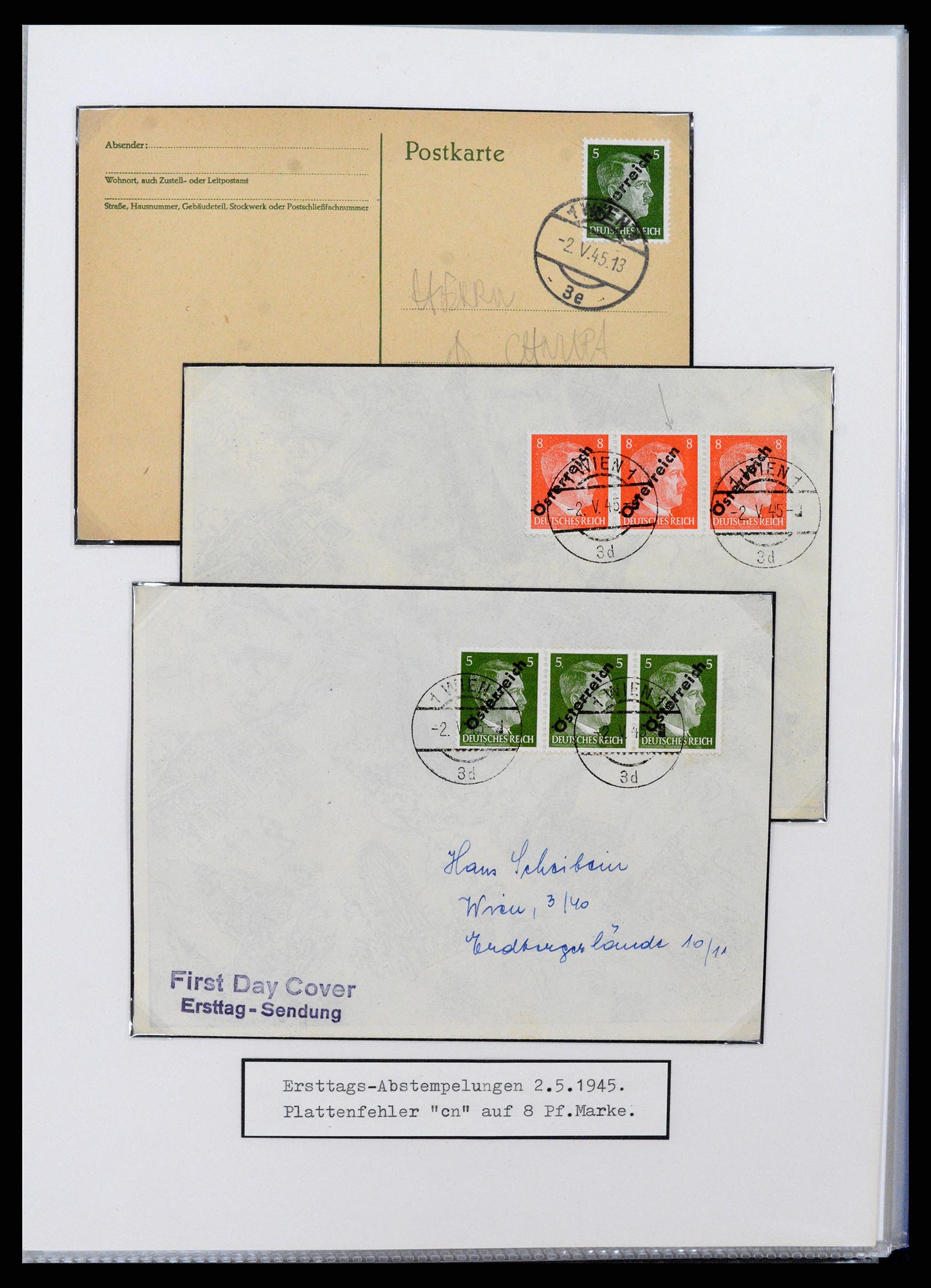 37390 007 - Stamp collection 37390 Austria local overprints 1945.