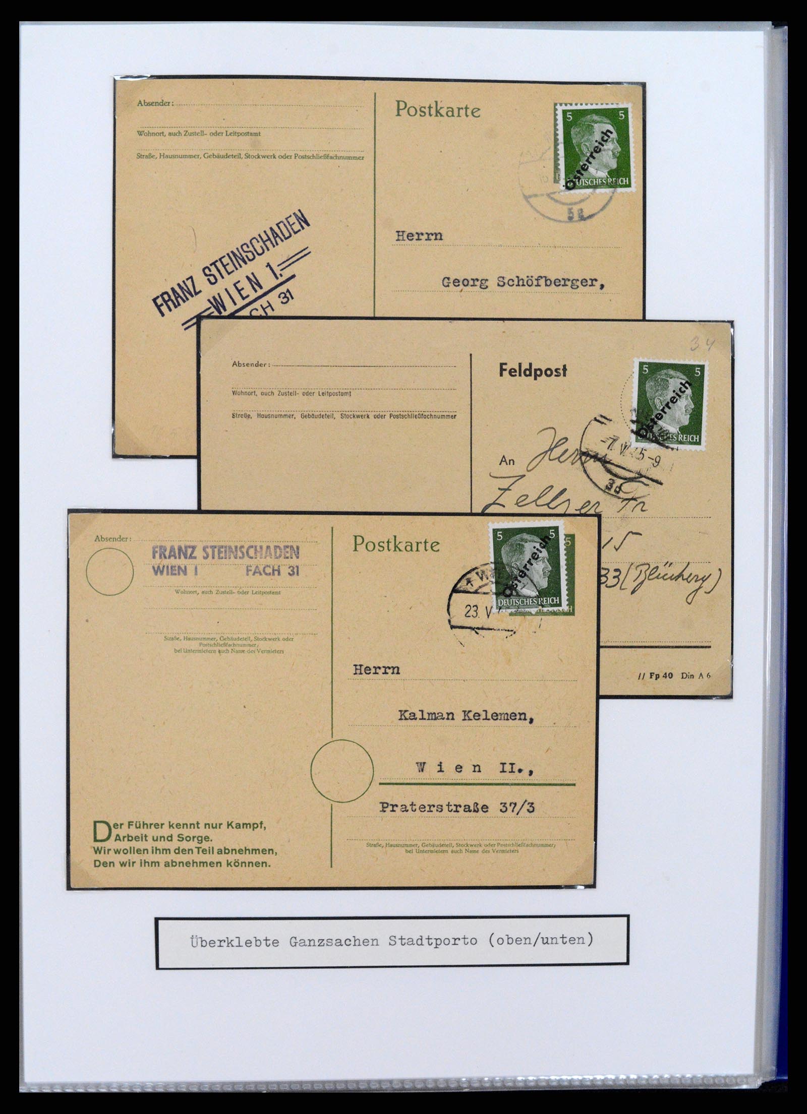 37390 008 - Stamp collection 37390 Austria local overprints 1945.