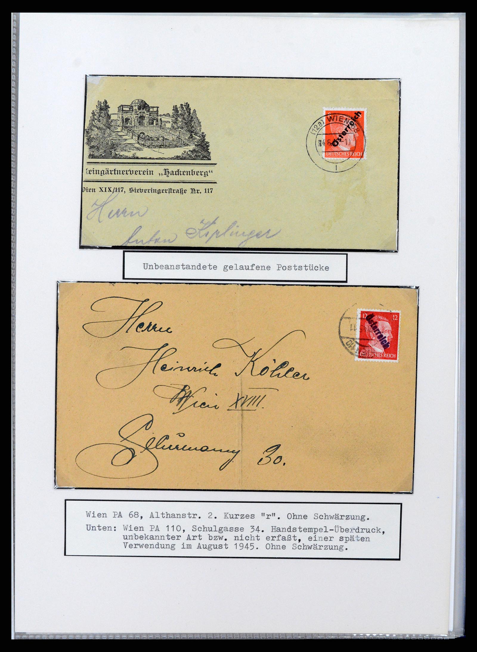 37390 016 - Stamp collection 37390 Austria local overprints 1945.
