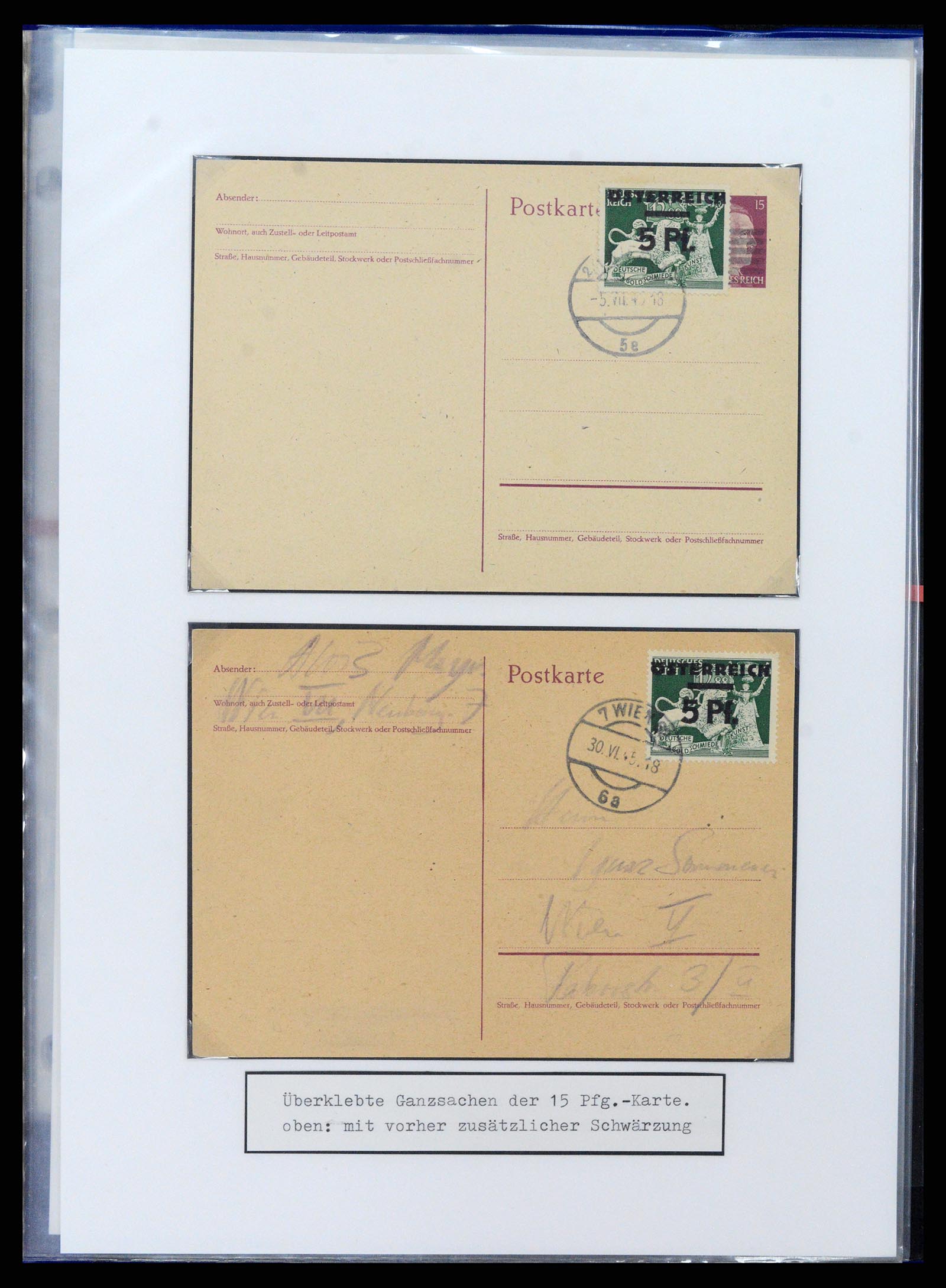 37390 028 - Stamp collection 37390 Austria local overprints 1945.
