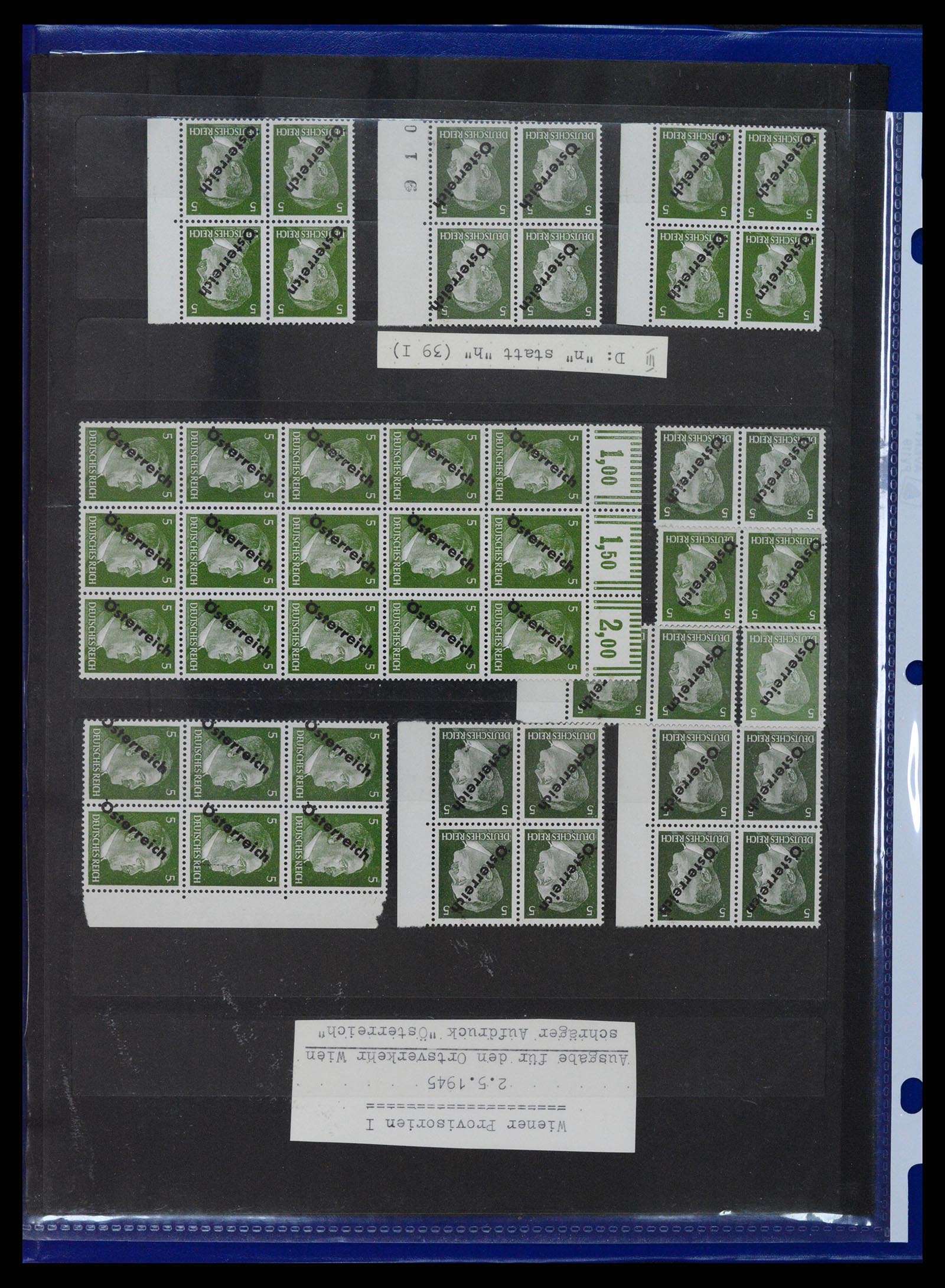 37390 035 - Stamp collection 37390 Austria local overprints 1945.