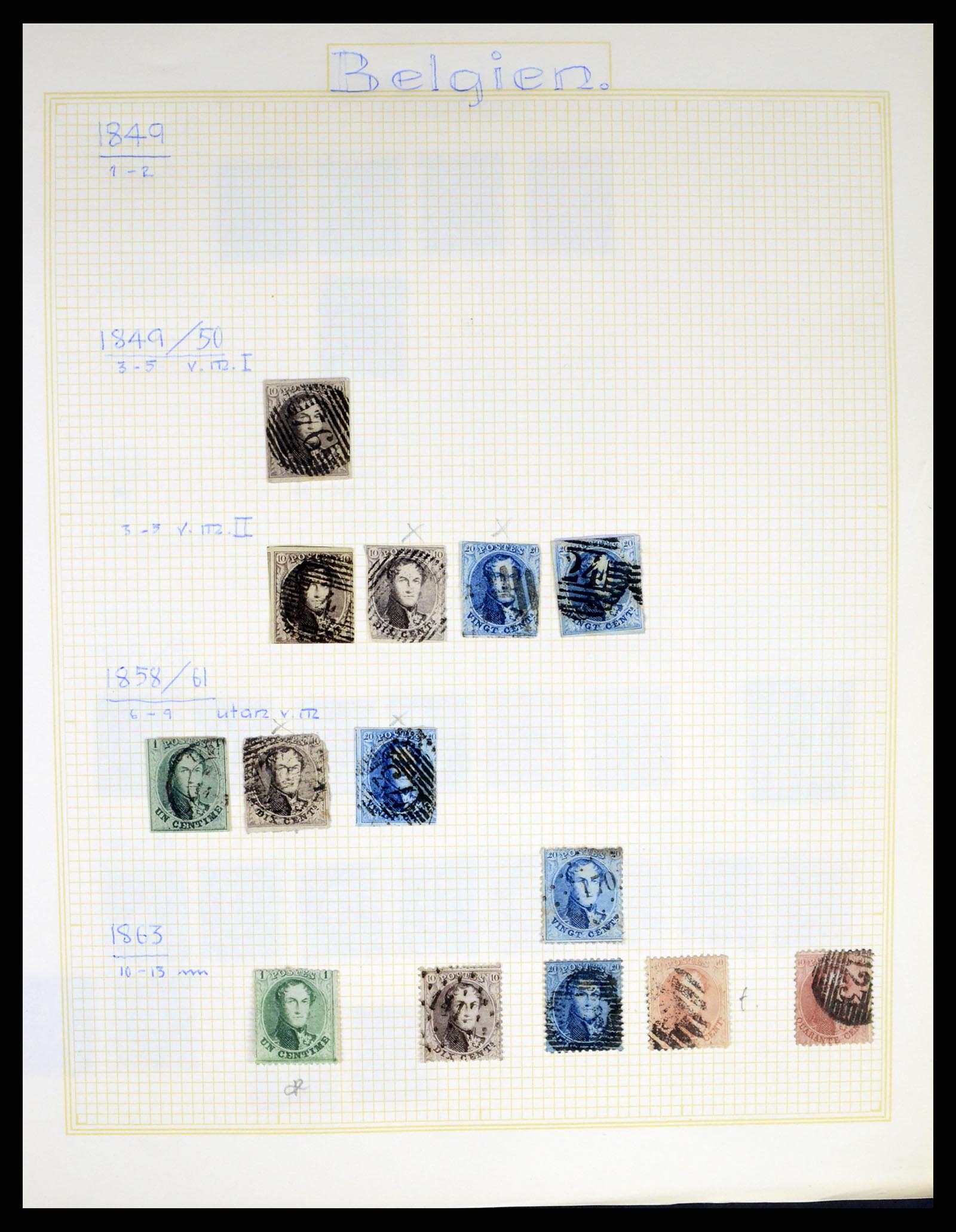 37391 001 - Postzegelverzameling 37391 België en koloniën 1849-1958.