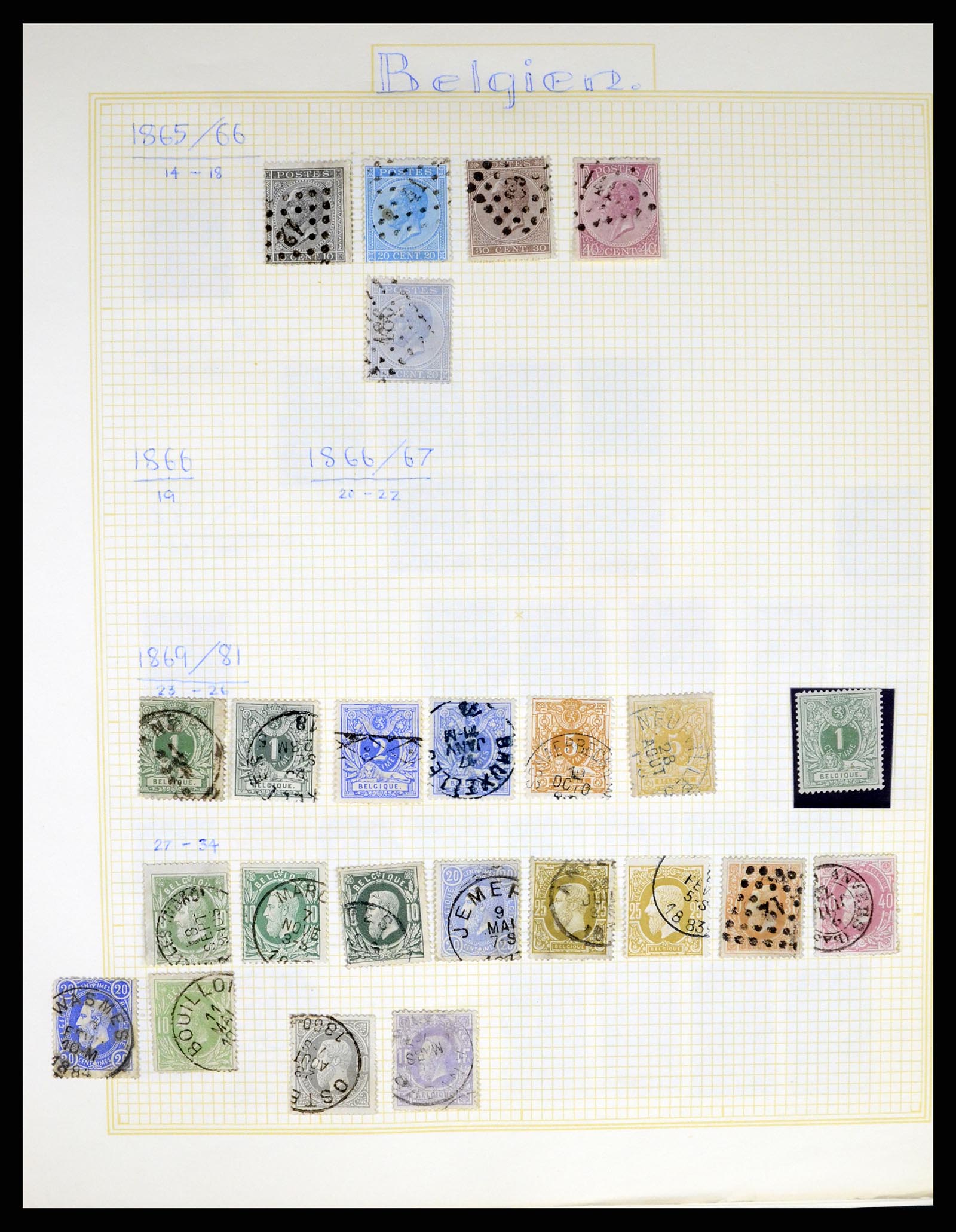 37391 002 - Postzegelverzameling 37391 België en koloniën 1849-1958.