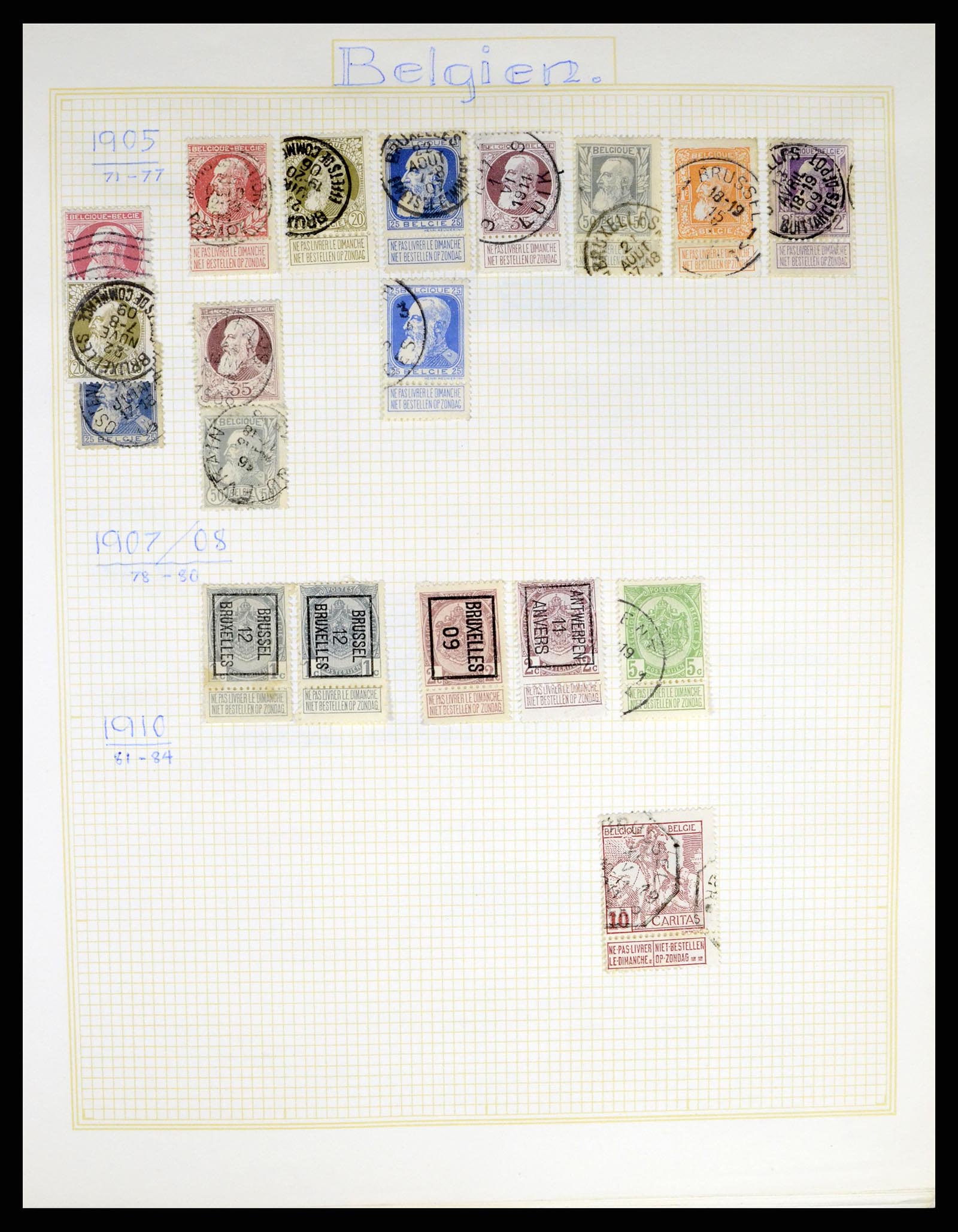 37391 005 - Postzegelverzameling 37391 België en koloniën 1849-1958.