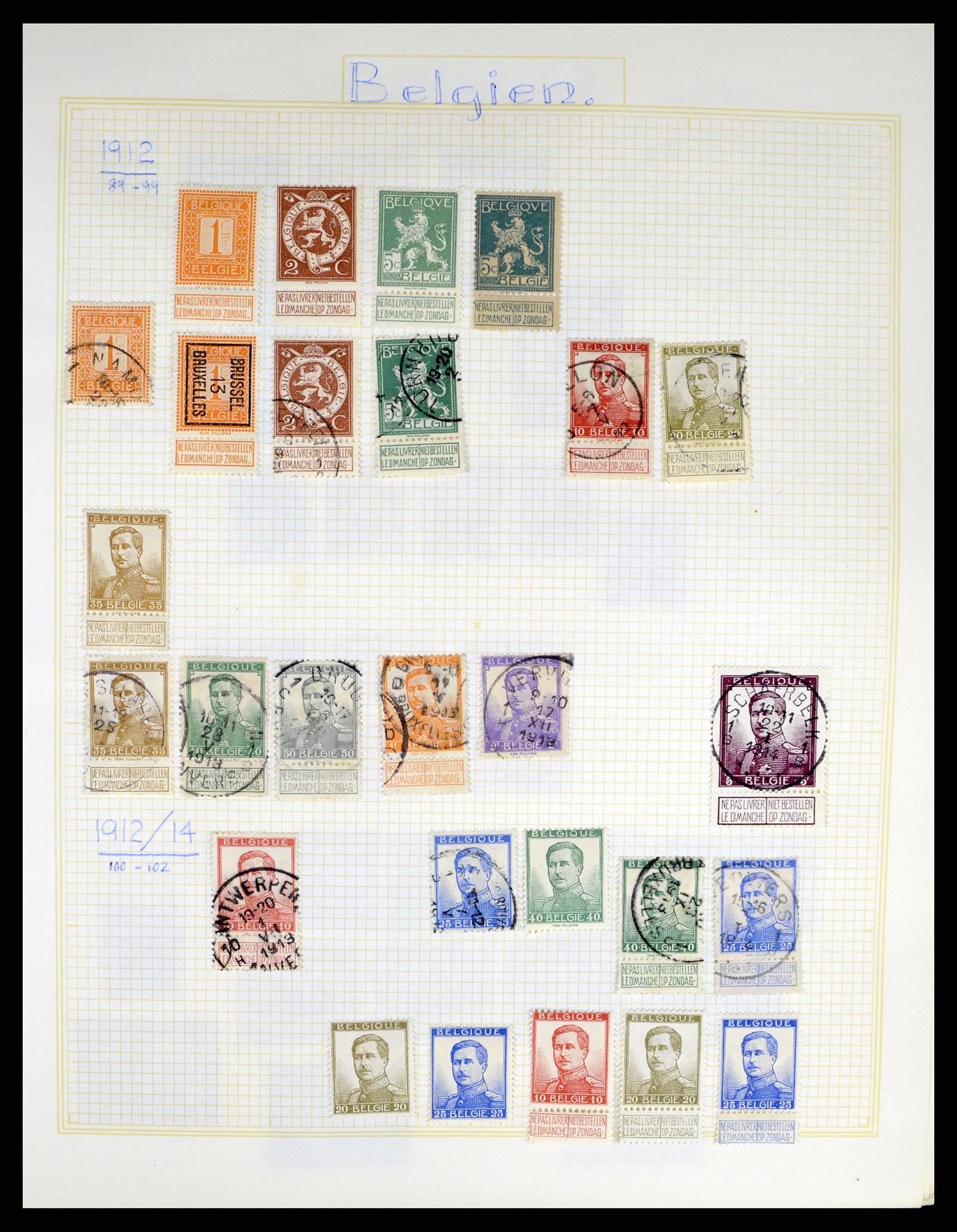 37391 007 - Postzegelverzameling 37391 België en koloniën 1849-1958.
