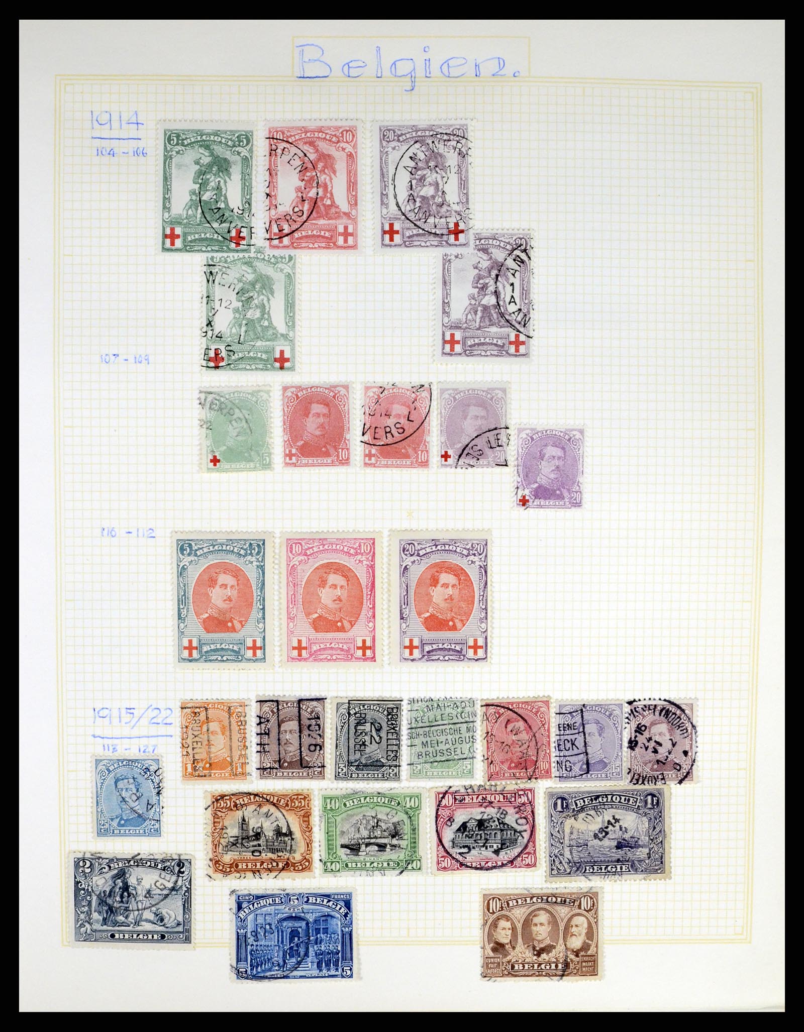 37391 008 - Postzegelverzameling 37391 België en koloniën 1849-1958.