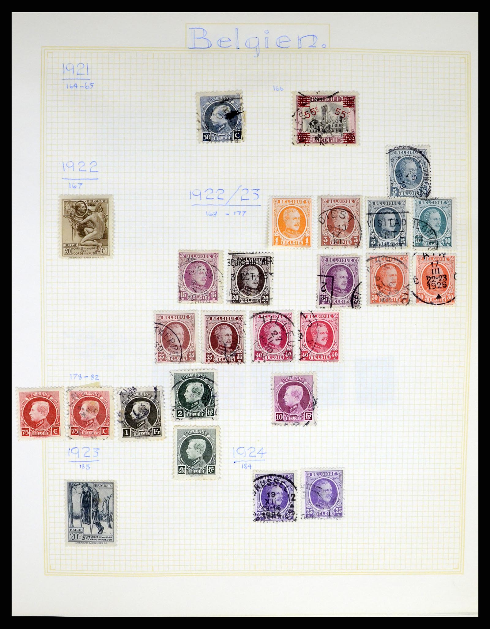 37391 011 - Postzegelverzameling 37391 België en koloniën 1849-1958.