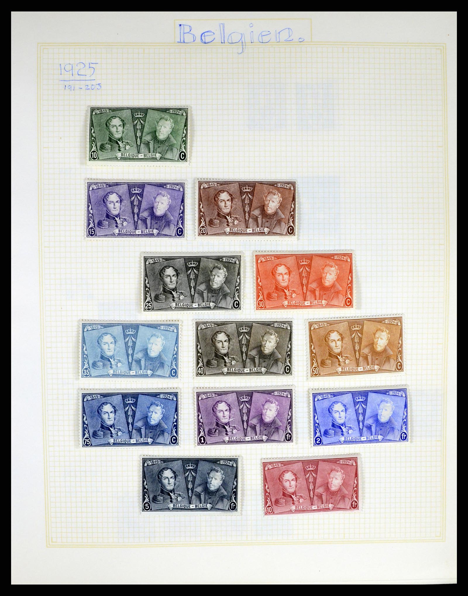 37391 013 - Postzegelverzameling 37391 België en koloniën 1849-1958.