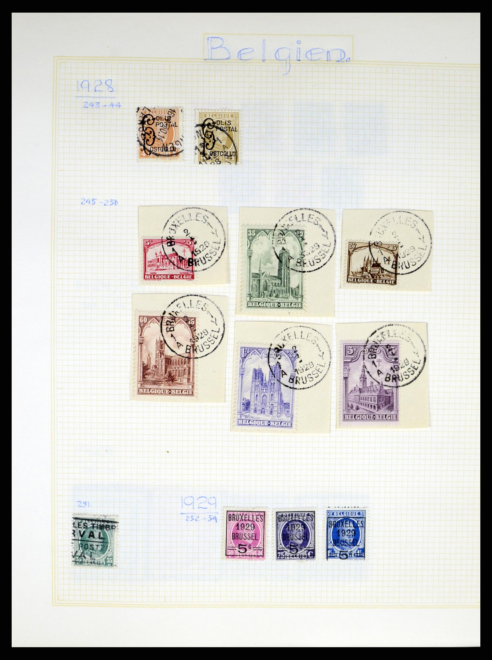 37391 016 - Postzegelverzameling 37391 België en koloniën 1849-1958.