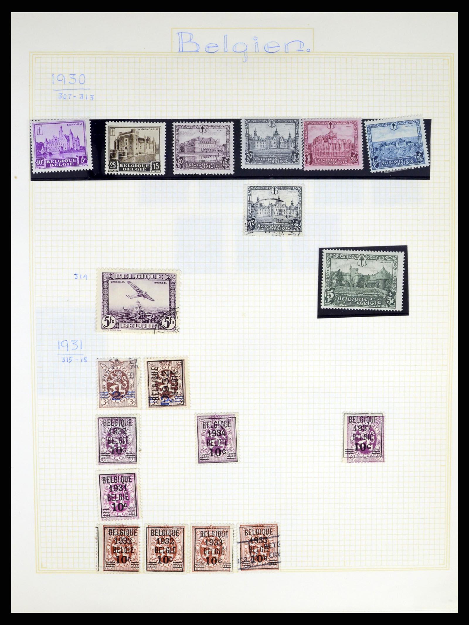 37391 021 - Postzegelverzameling 37391 België en koloniën 1849-1958.