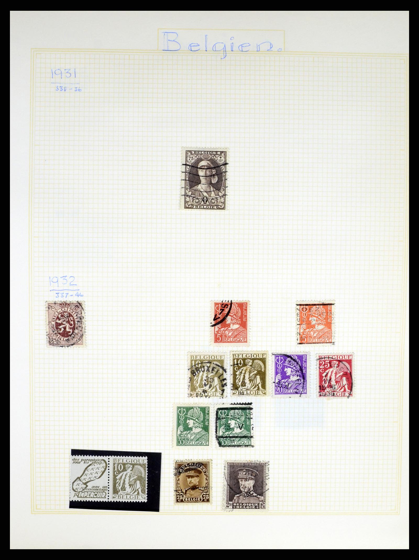 37391 023 - Postzegelverzameling 37391 België en koloniën 1849-1958.