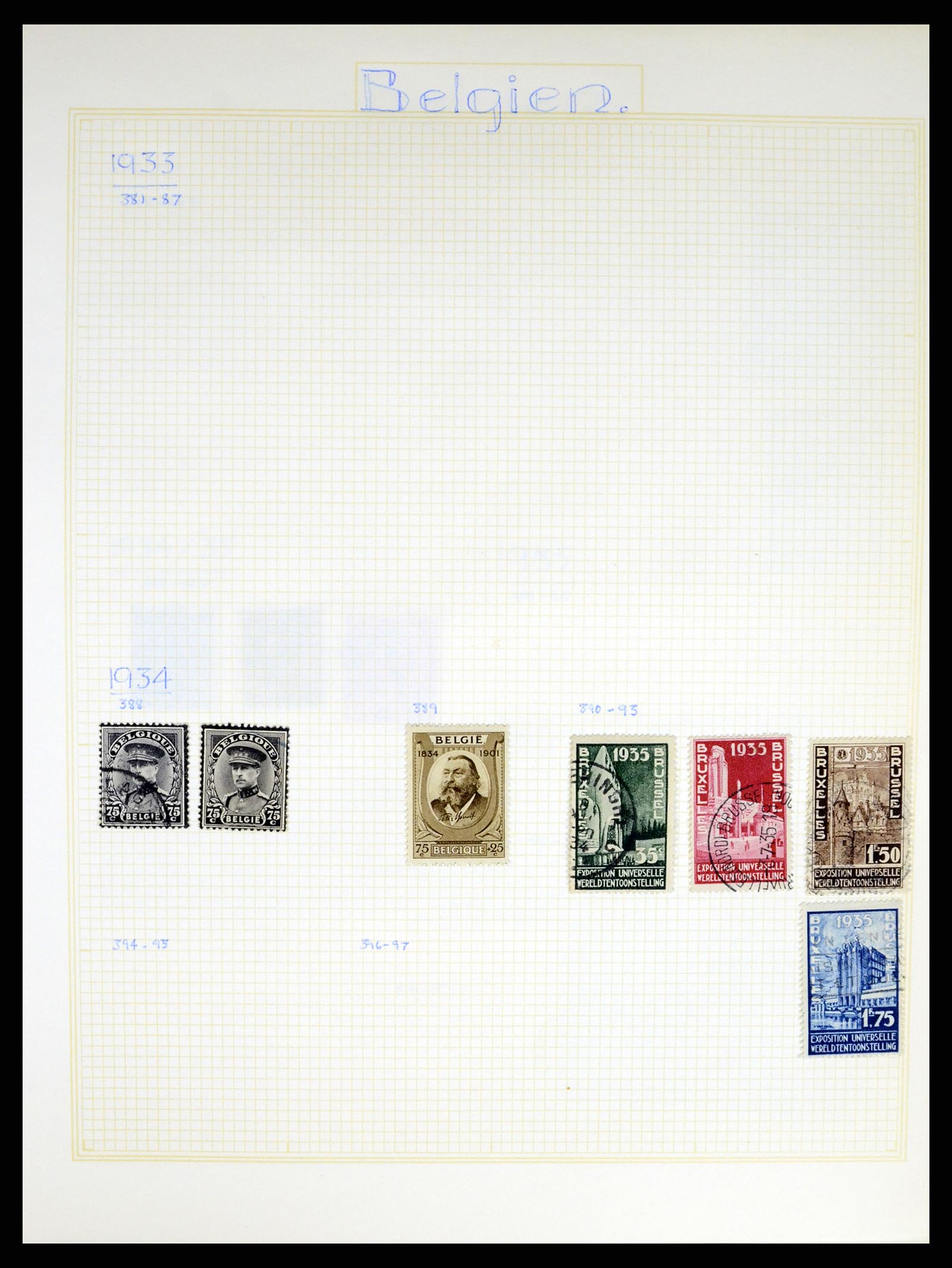 37391 026 - Postzegelverzameling 37391 België en koloniën 1849-1958.