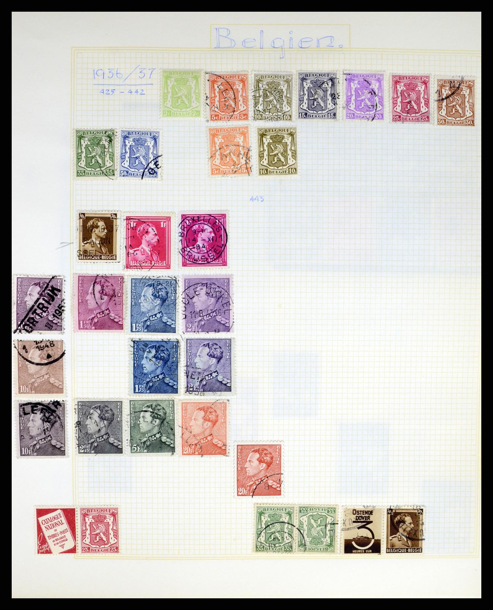 37391 029 - Postzegelverzameling 37391 België en koloniën 1849-1958.
