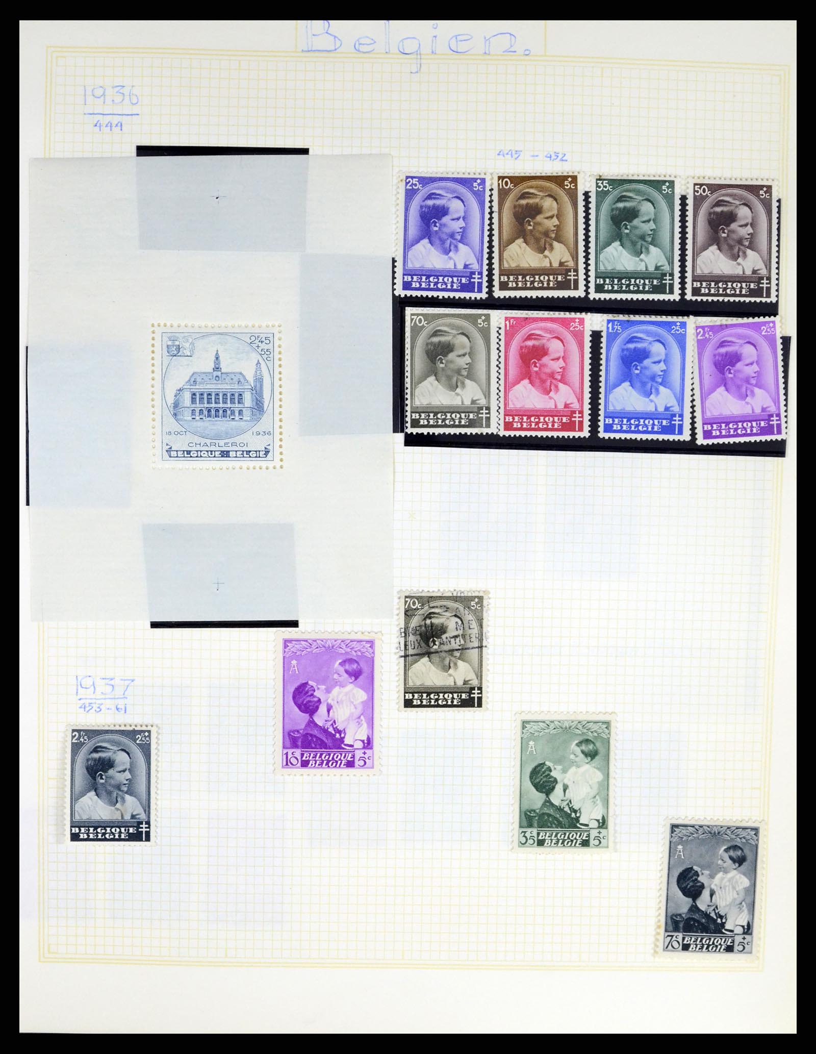 37391 030 - Postzegelverzameling 37391 België en koloniën 1849-1958.