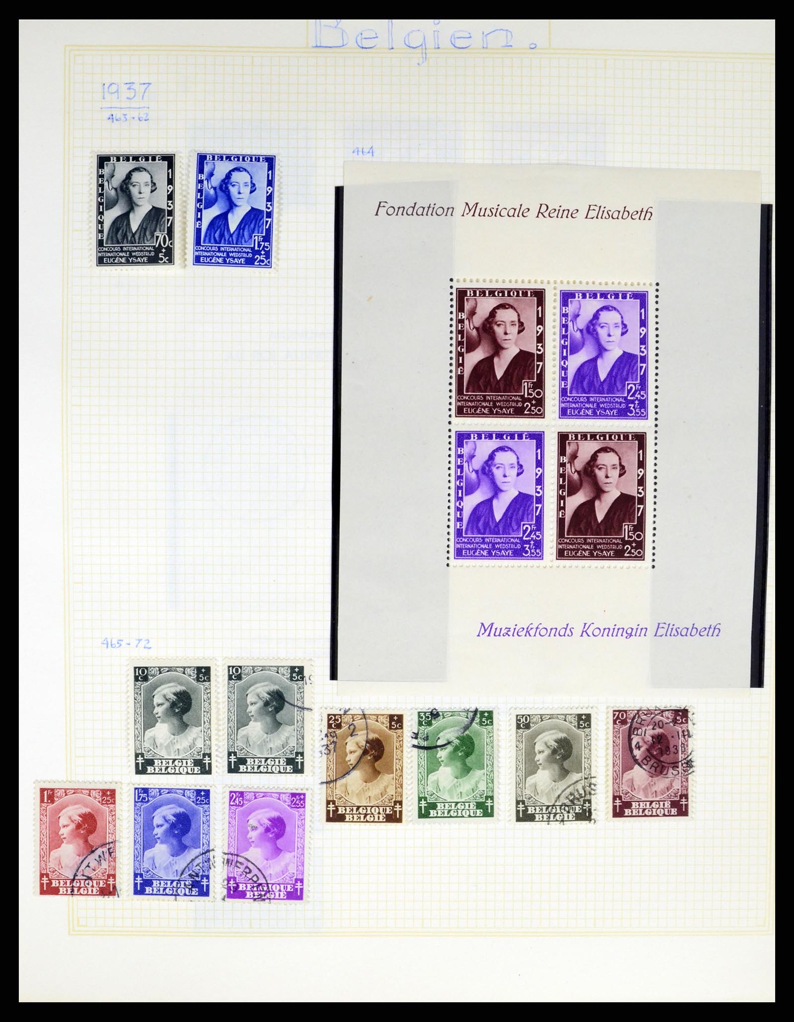 37391 031 - Postzegelverzameling 37391 België en koloniën 1849-1958.