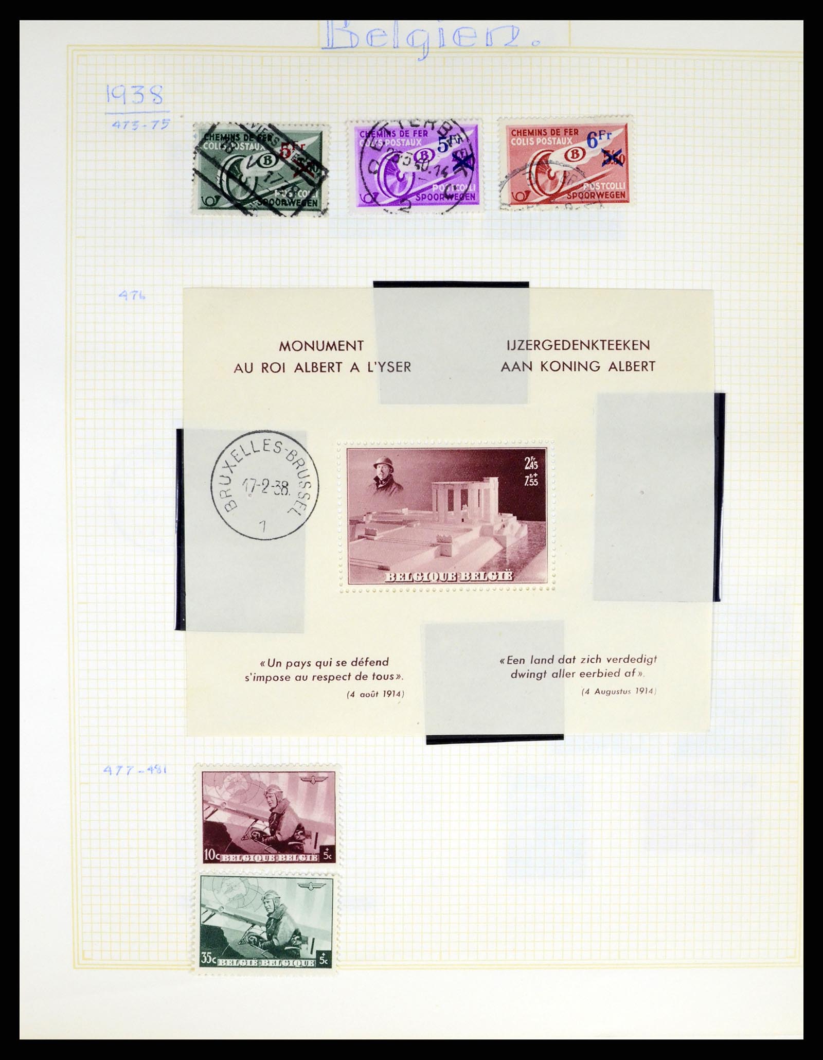 37391 032 - Postzegelverzameling 37391 België en koloniën 1849-1958.