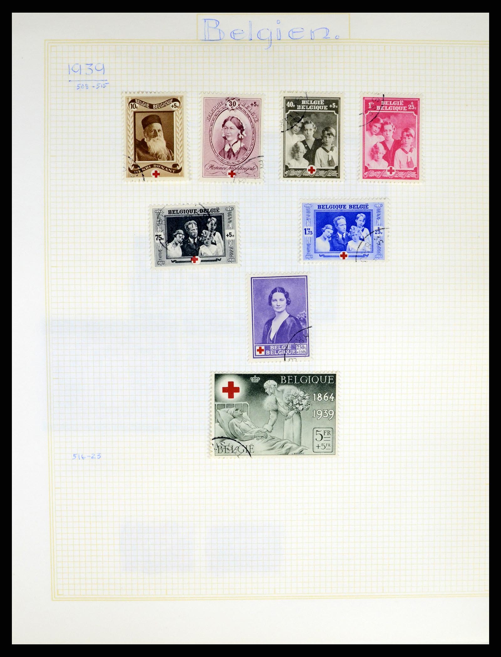 37391 035 - Postzegelverzameling 37391 België en koloniën 1849-1958.