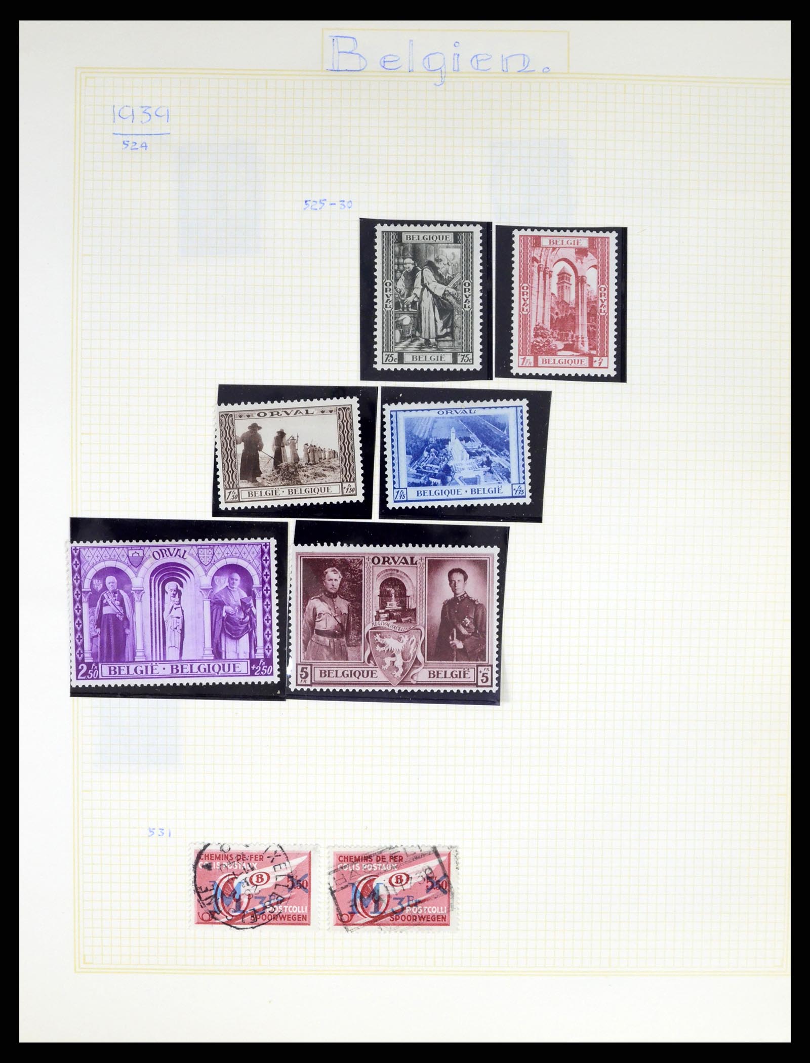 37391 036 - Postzegelverzameling 37391 België en koloniën 1849-1958.