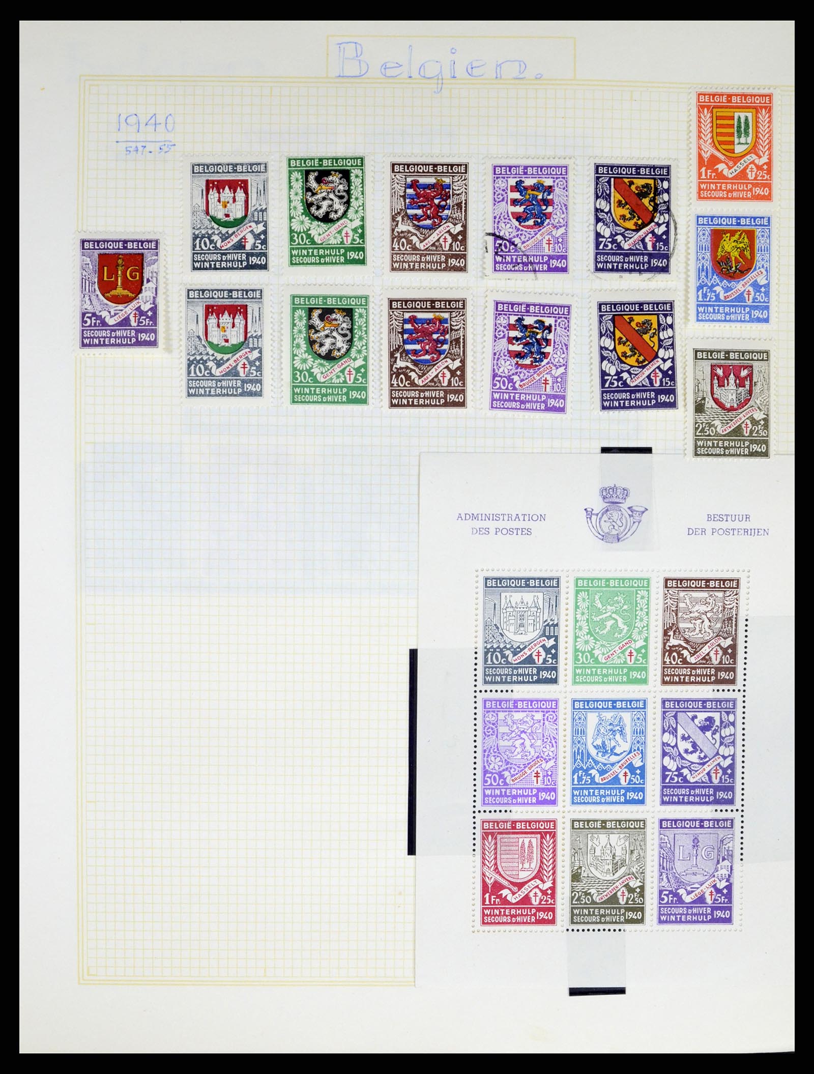37391 038 - Postzegelverzameling 37391 België en koloniën 1849-1958.