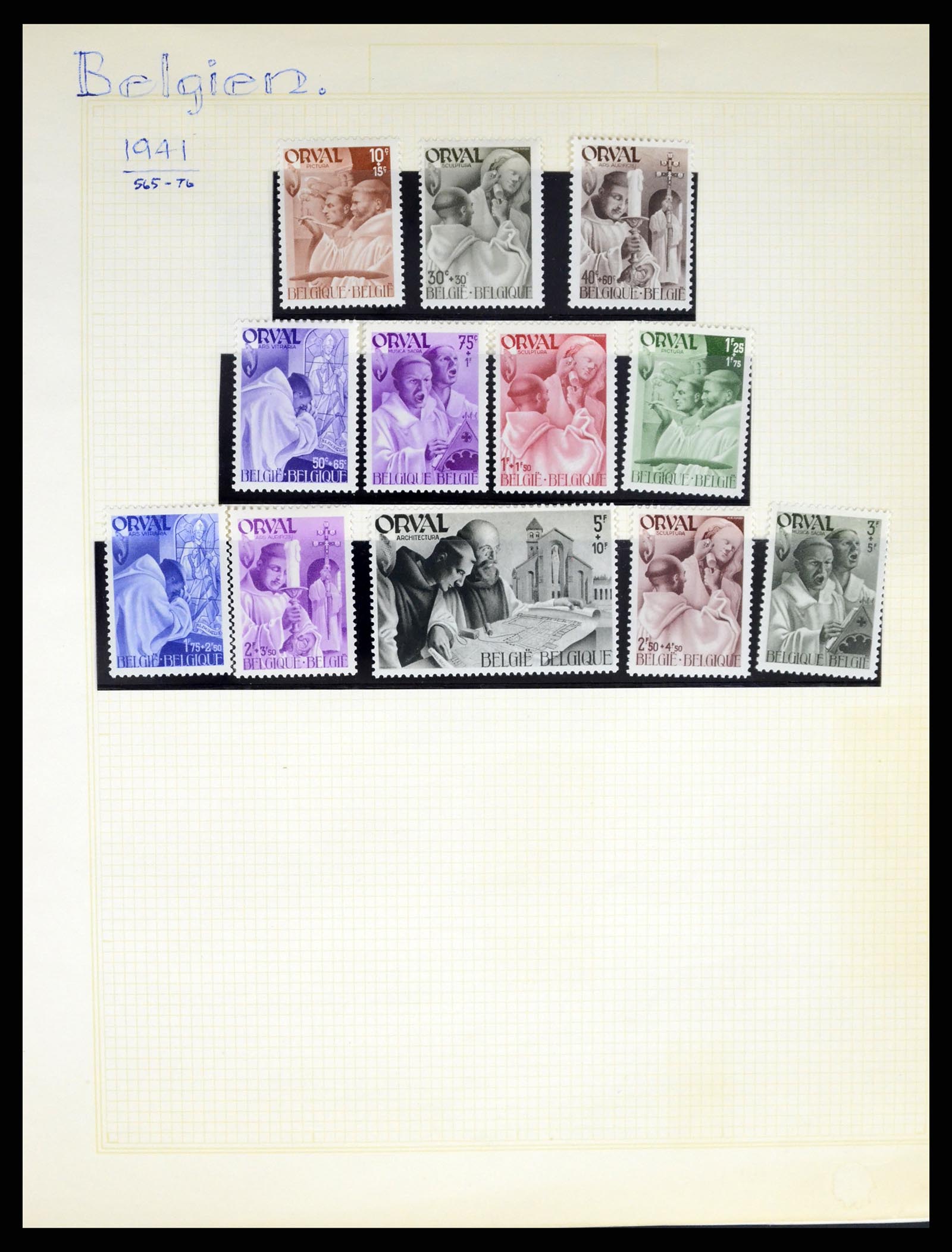 37391 039 - Postzegelverzameling 37391 België en koloniën 1849-1958.