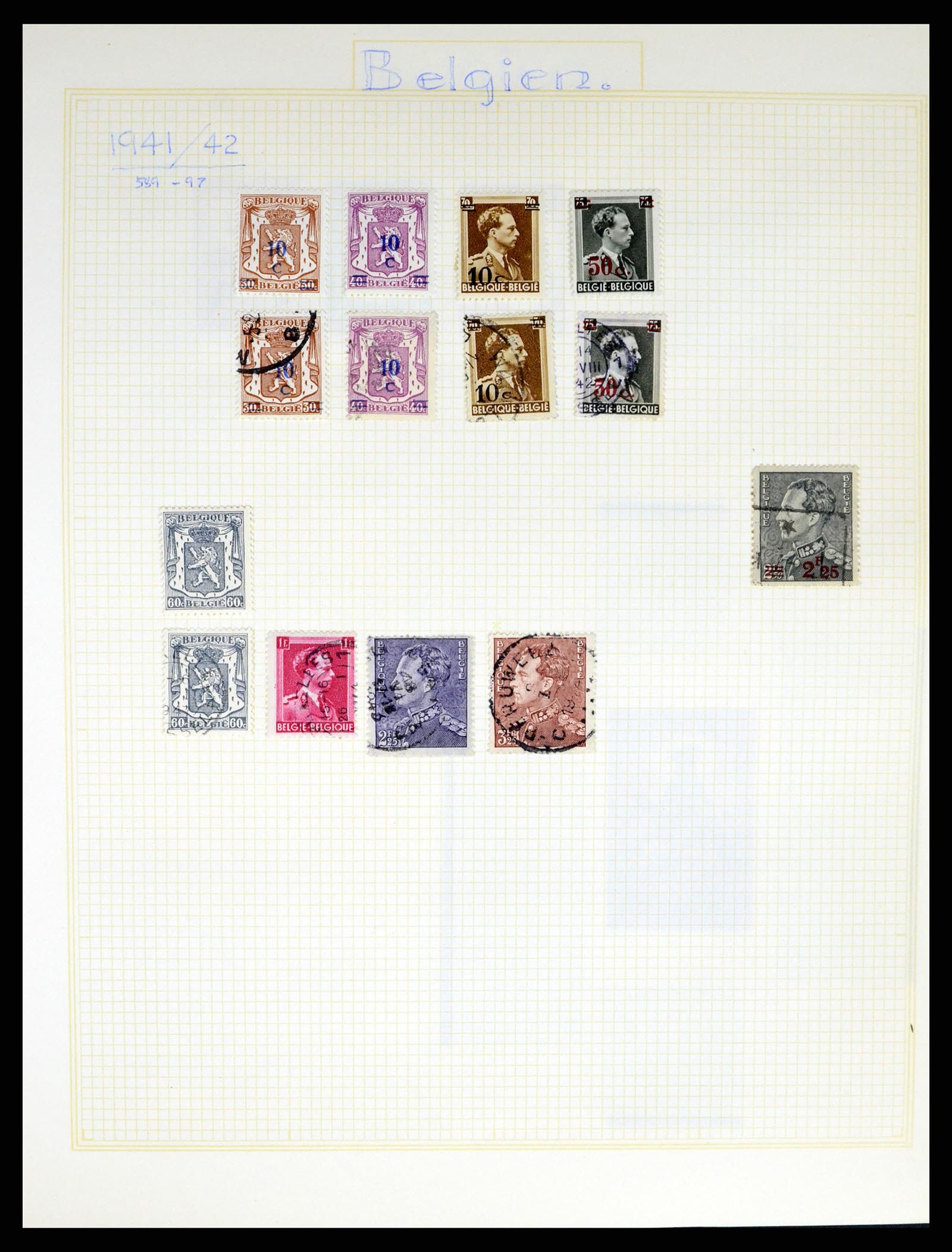 37391 041 - Postzegelverzameling 37391 België en koloniën 1849-1958.