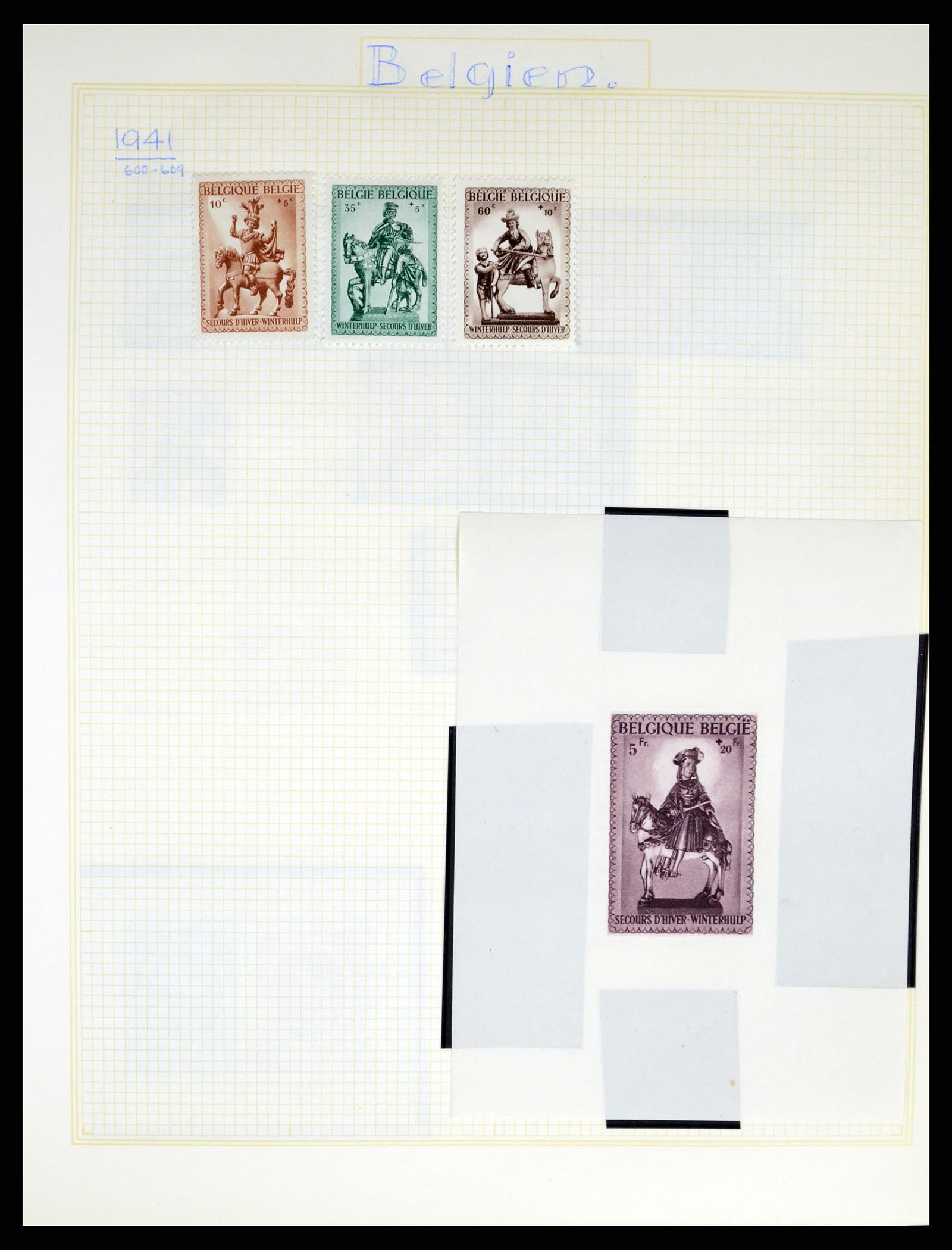 37391 042 - Postzegelverzameling 37391 België en koloniën 1849-1958.