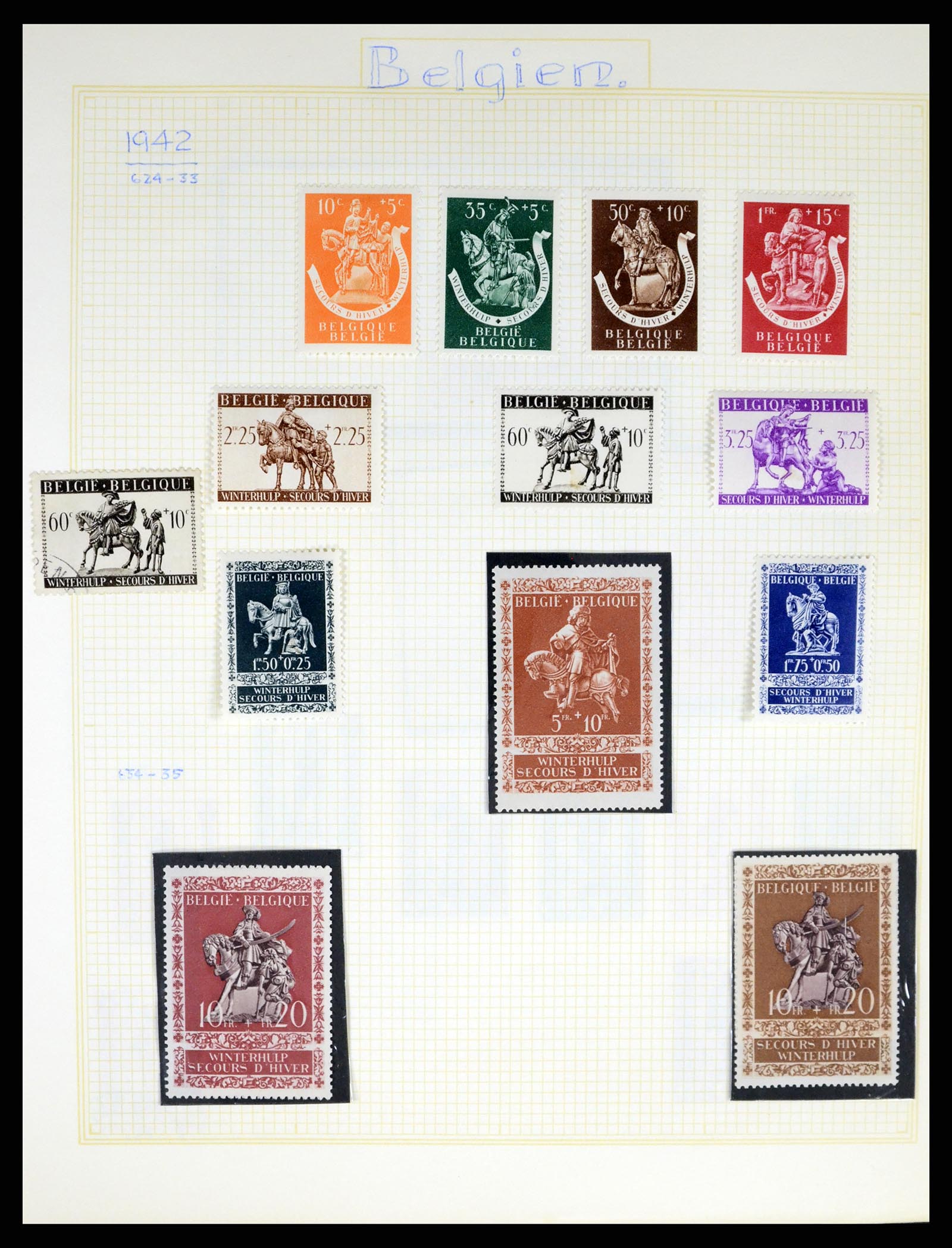 37391 044 - Postzegelverzameling 37391 België en koloniën 1849-1958.
