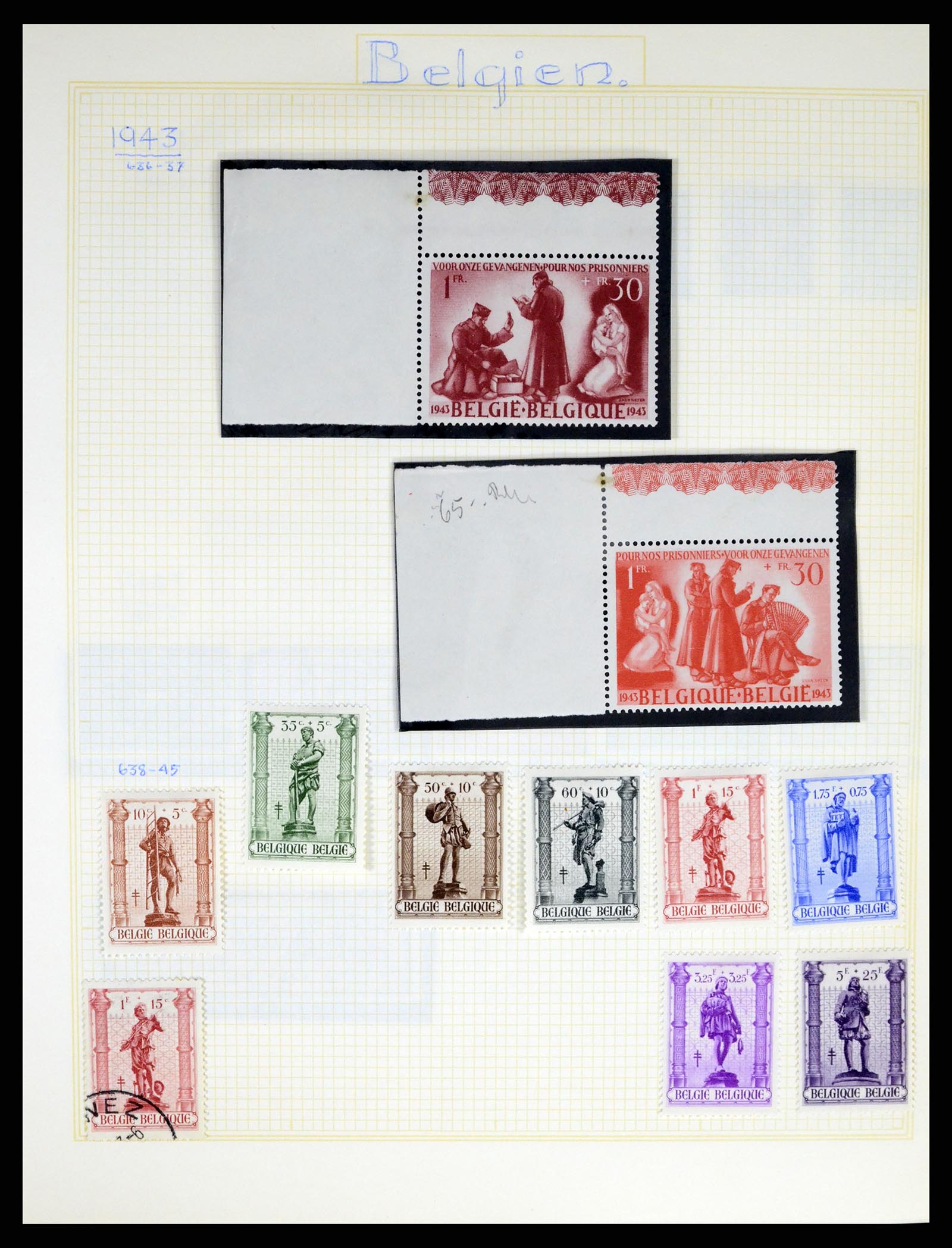37391 045 - Postzegelverzameling 37391 België en koloniën 1849-1958.