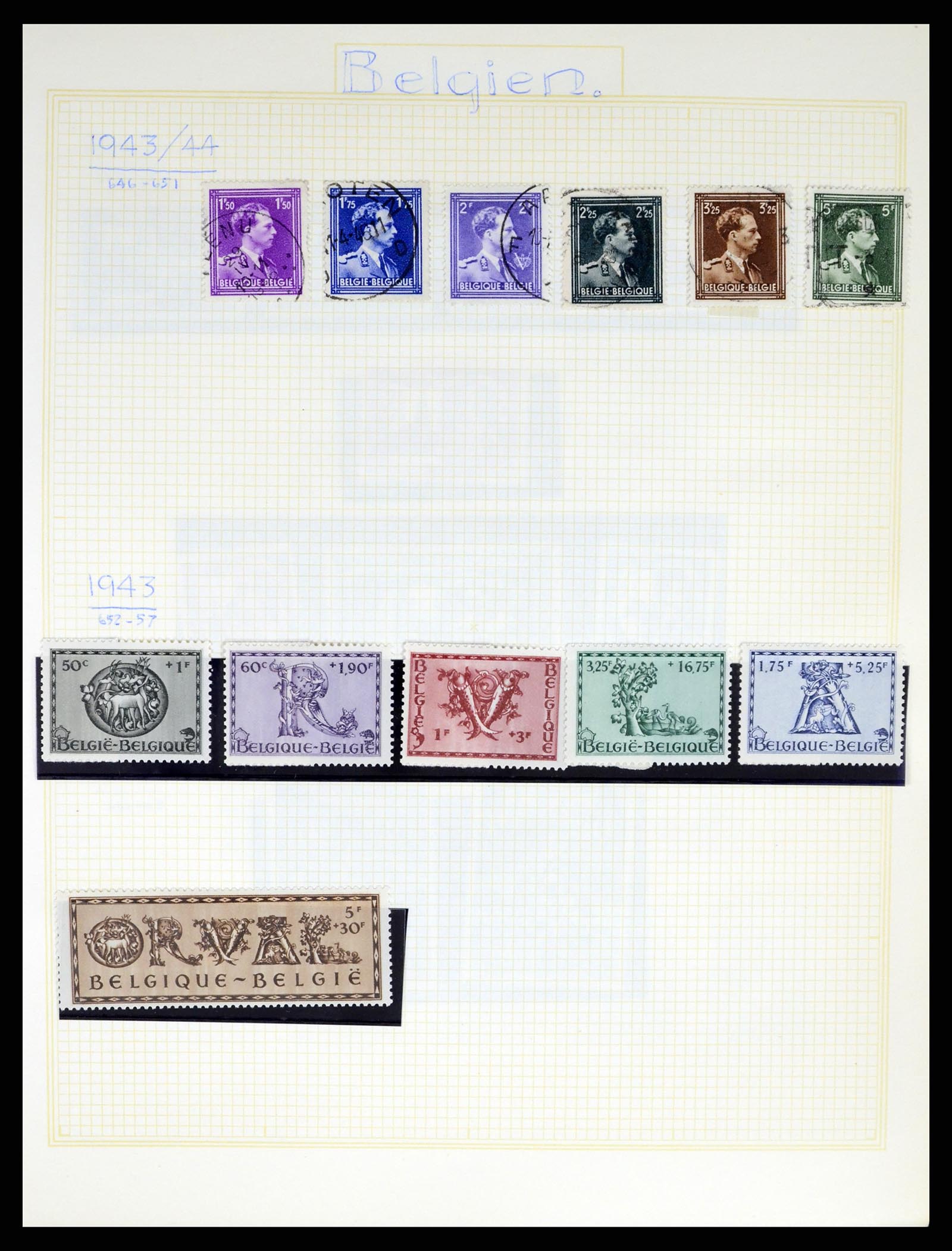 37391 046 - Postzegelverzameling 37391 België en koloniën 1849-1958.