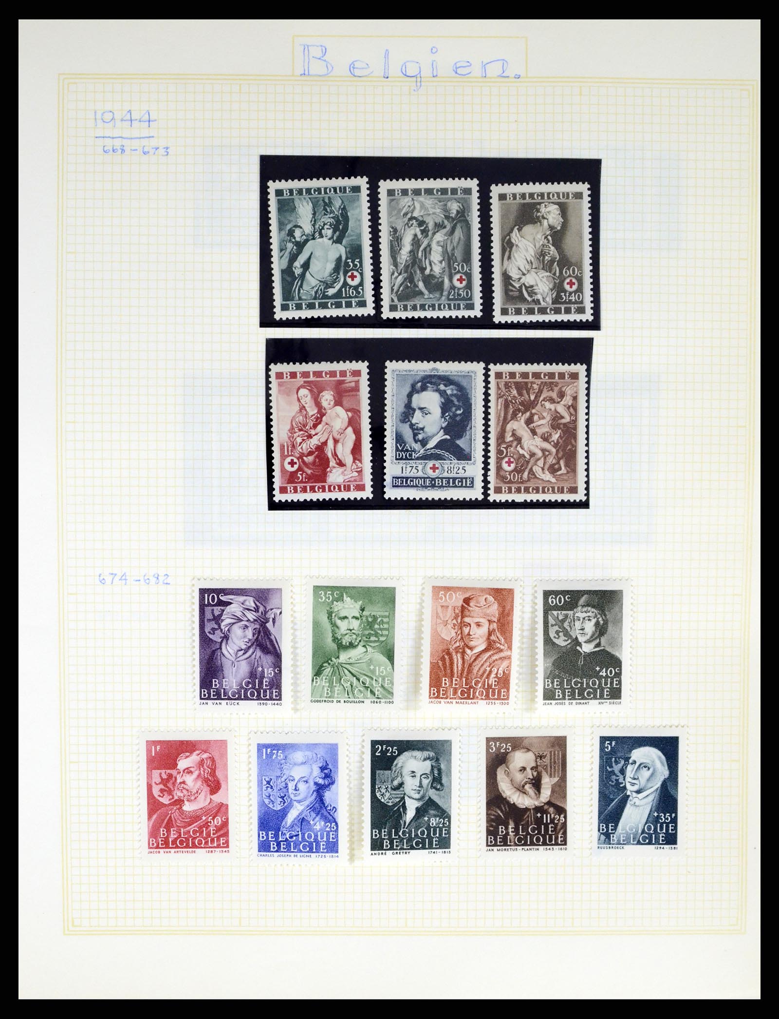 37391 048 - Postzegelverzameling 37391 België en koloniën 1849-1958.