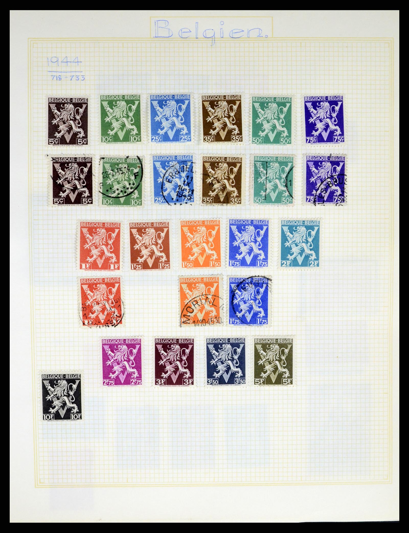 37391 052 - Postzegelverzameling 37391 België en koloniën 1849-1958.