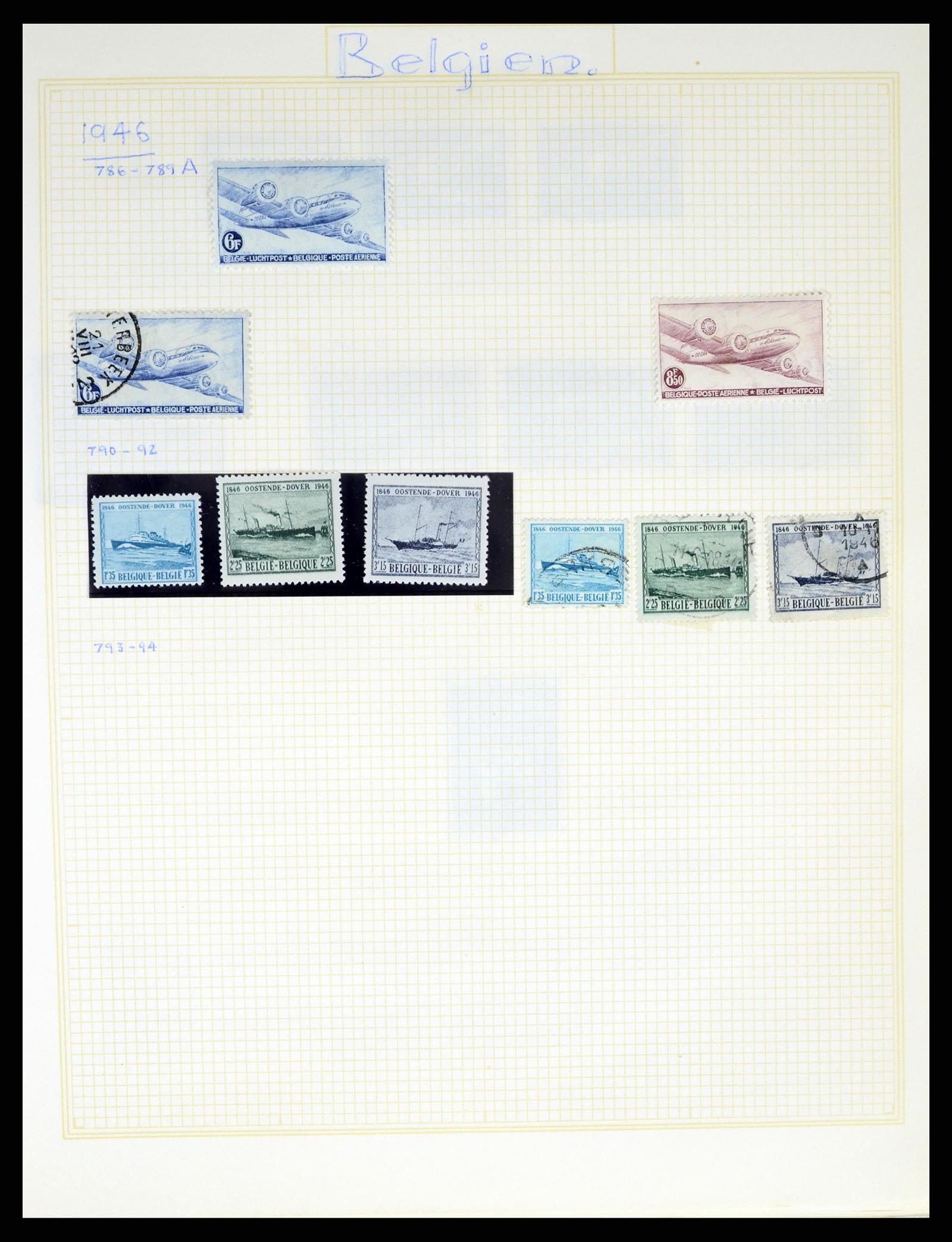 37391 058 - Postzegelverzameling 37391 België en koloniën 1849-1958.