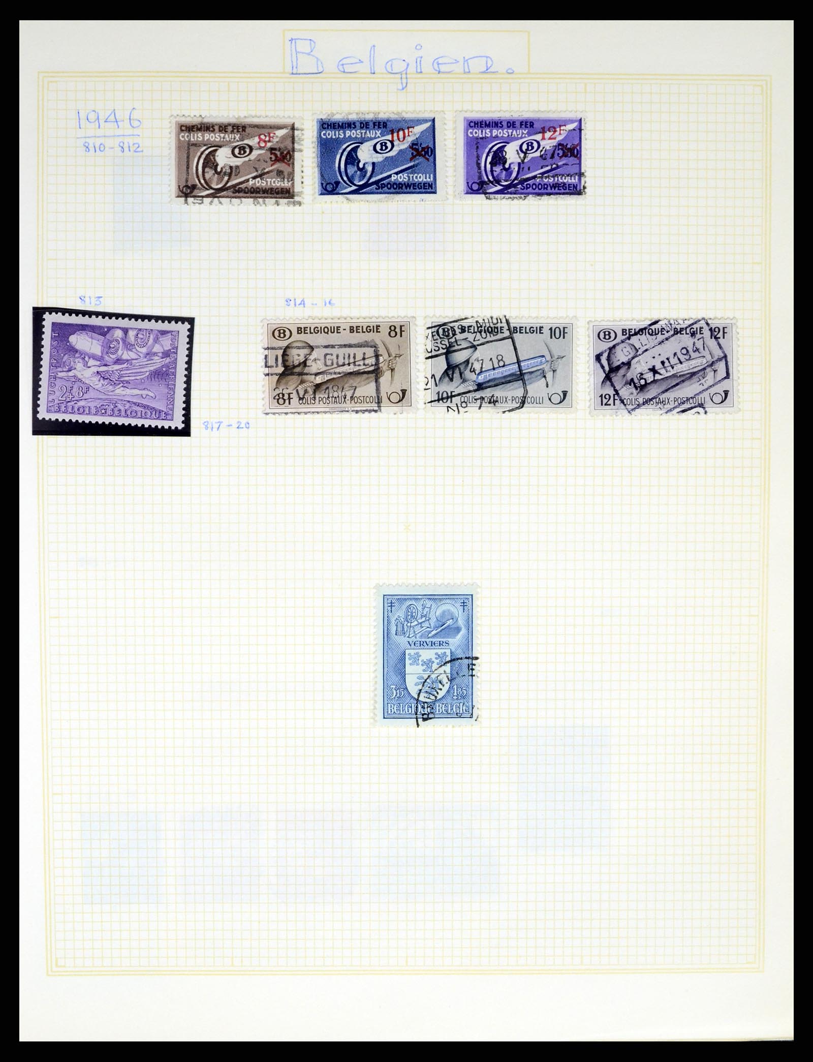 37391 059 - Postzegelverzameling 37391 België en koloniën 1849-1958.