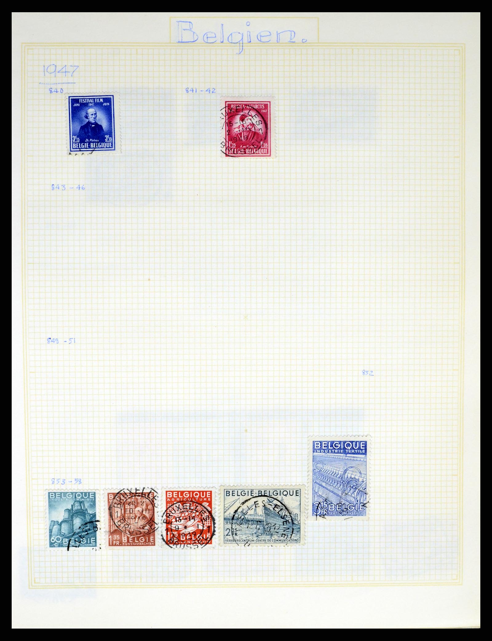 37391 060 - Postzegelverzameling 37391 België en koloniën 1849-1958.