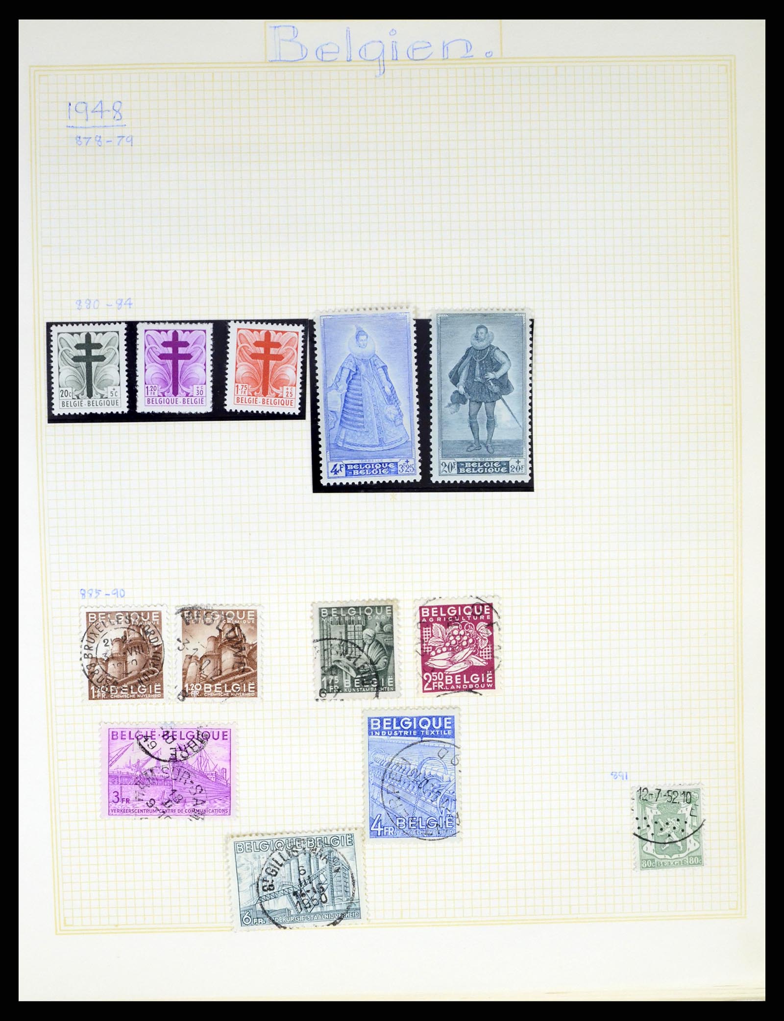 37391 062 - Stamp collection 37391 Belgium and colonies 1849-1958.