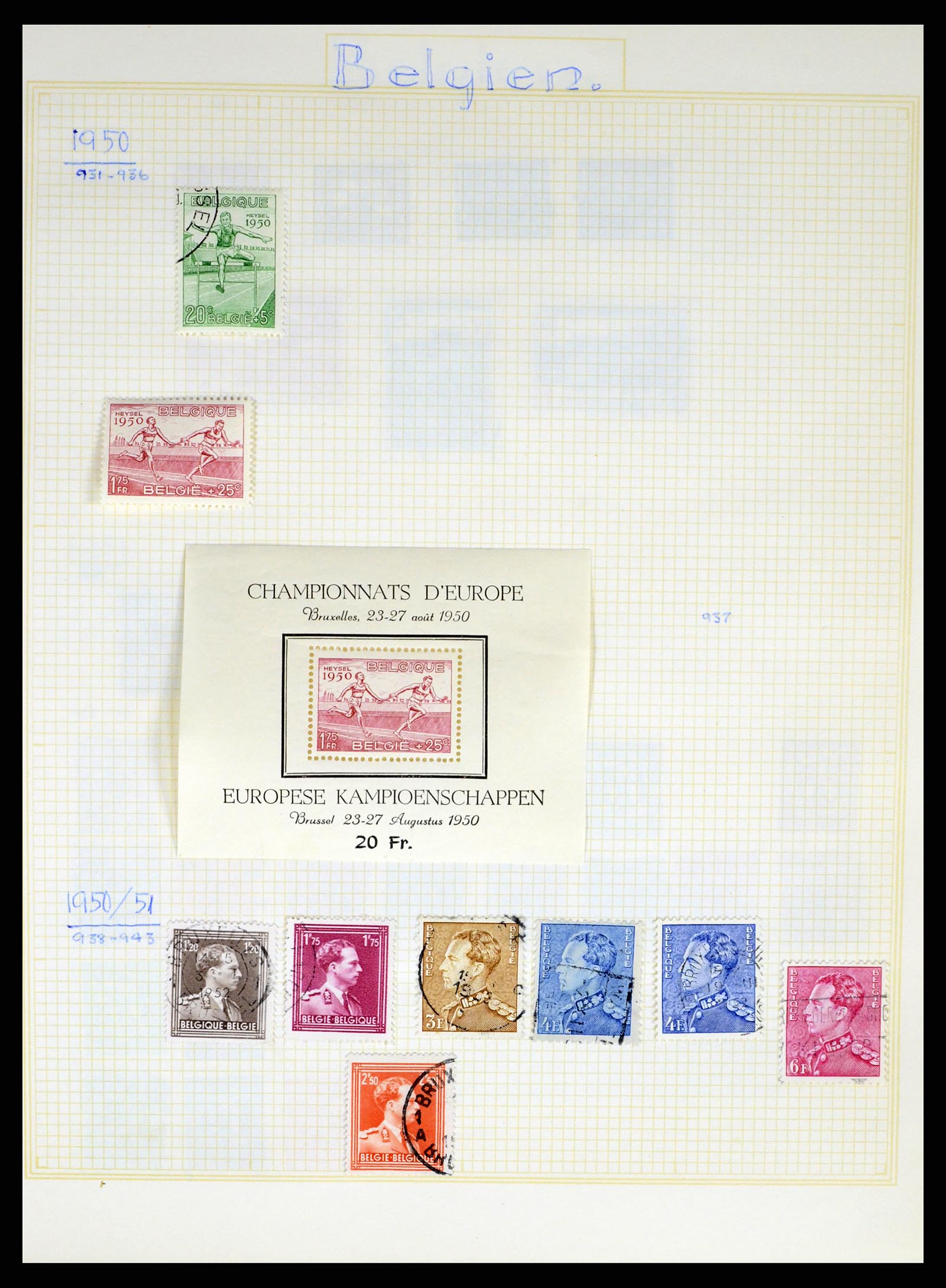 37391 066 - Stamp collection 37391 Belgium and colonies 1849-1958.