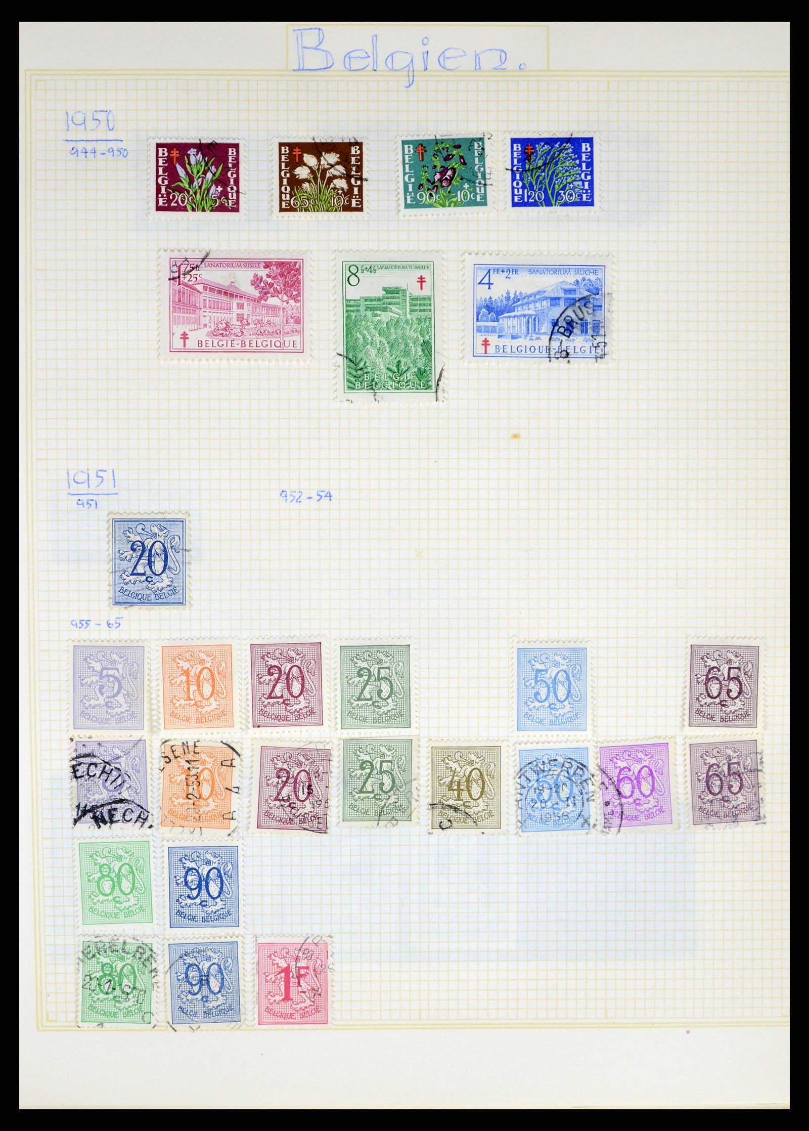 37391 067 - Stamp collection 37391 Belgium and colonies 1849-1958.