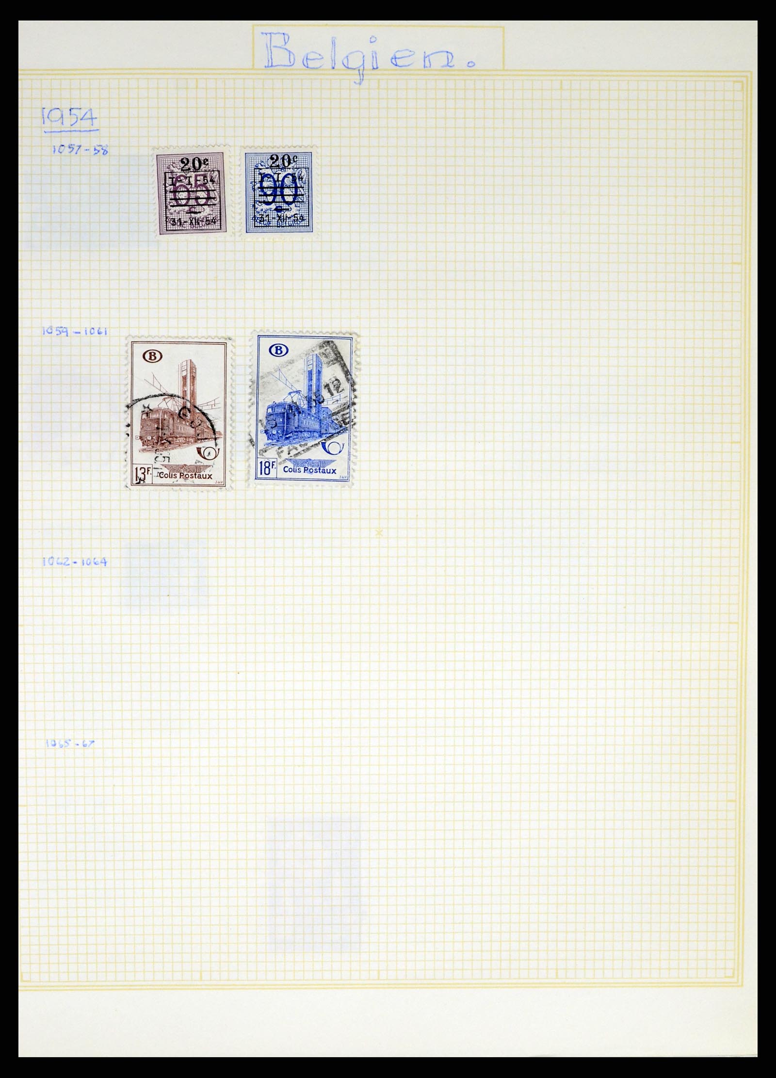37391 074 - Stamp collection 37391 Belgium and colonies 1849-1958.
