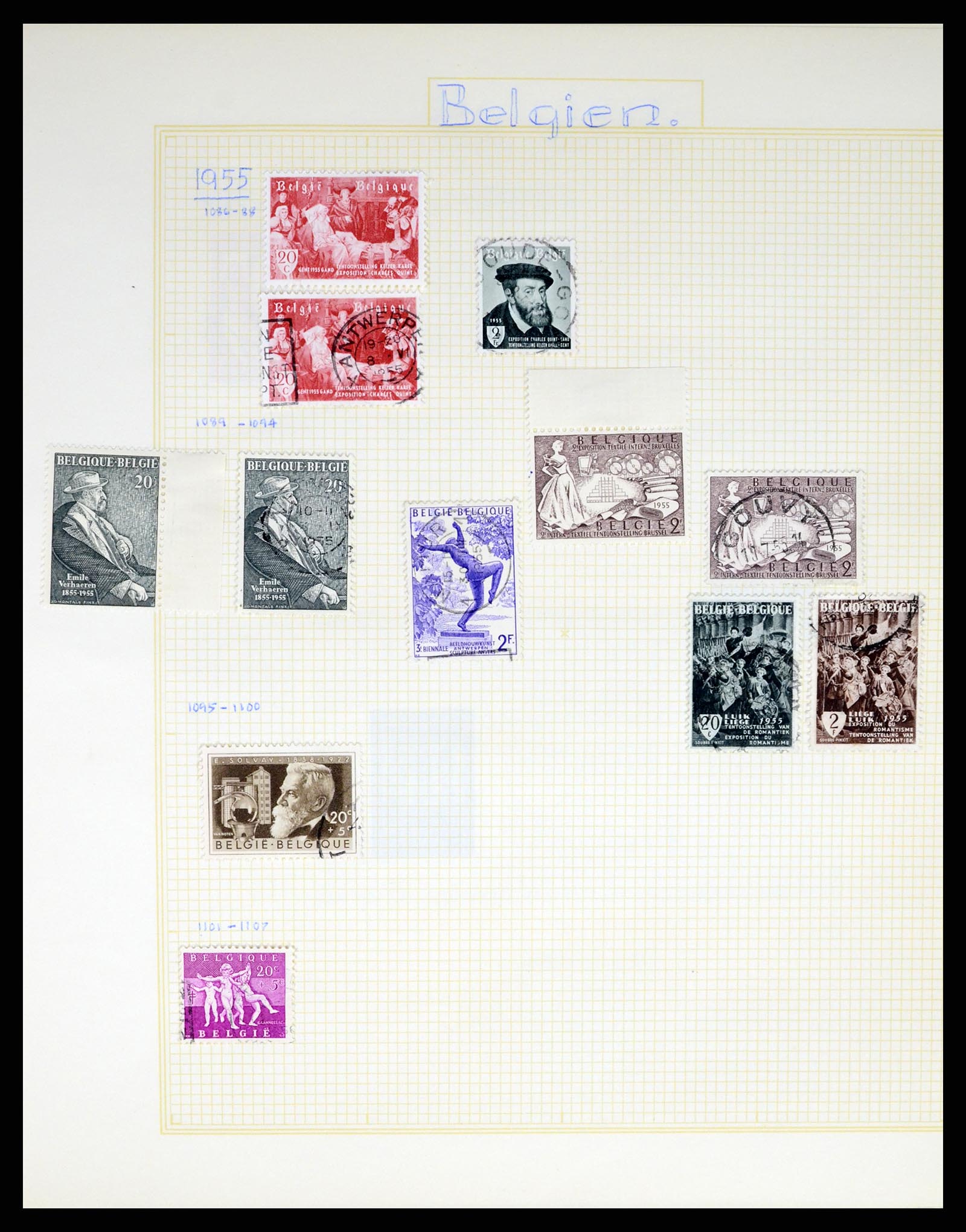 37391 076 - Stamp collection 37391 Belgium and colonies 1849-1958.