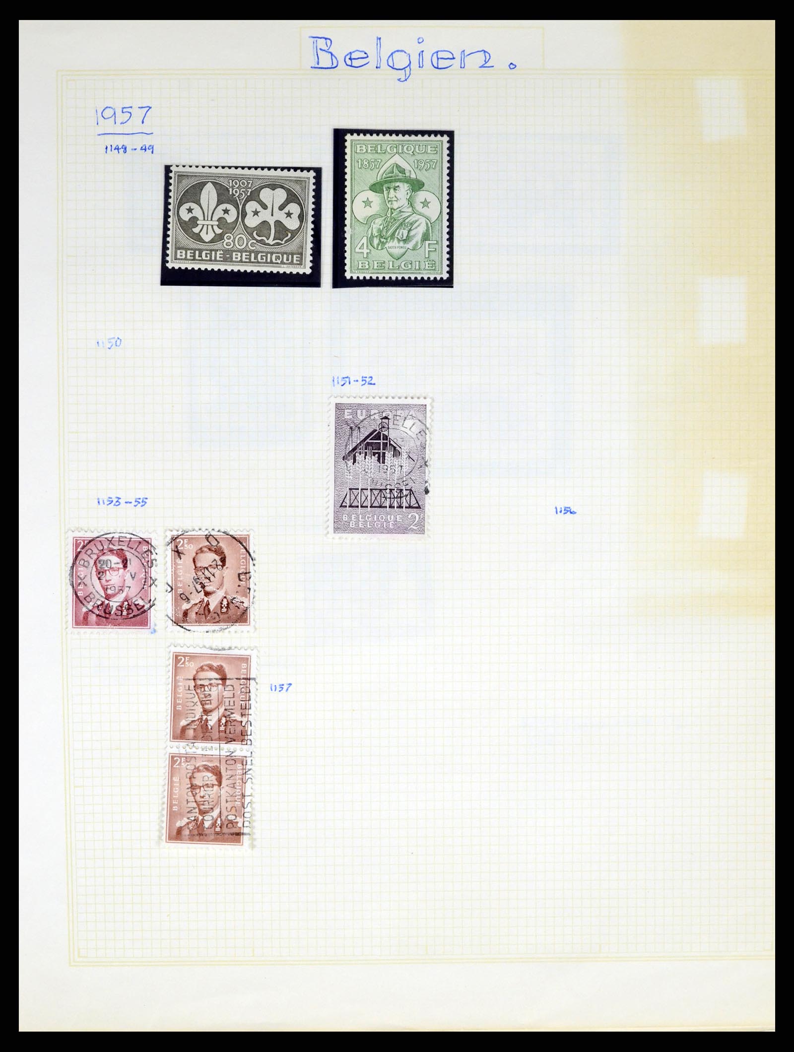 37391 080 - Stamp collection 37391 Belgium and colonies 1849-1958.