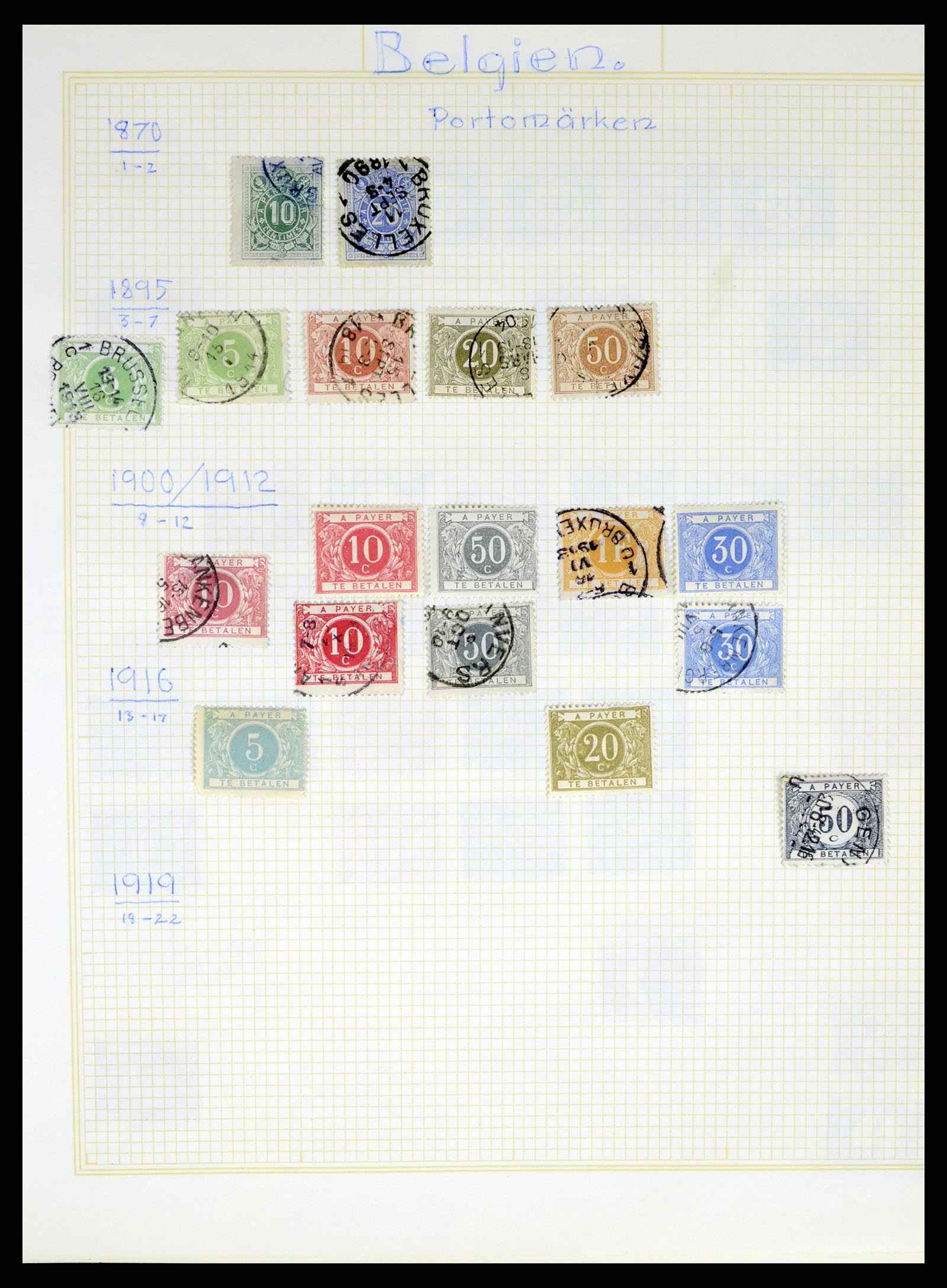 37391 084 - Stamp collection 37391 Belgium and colonies 1849-1958.