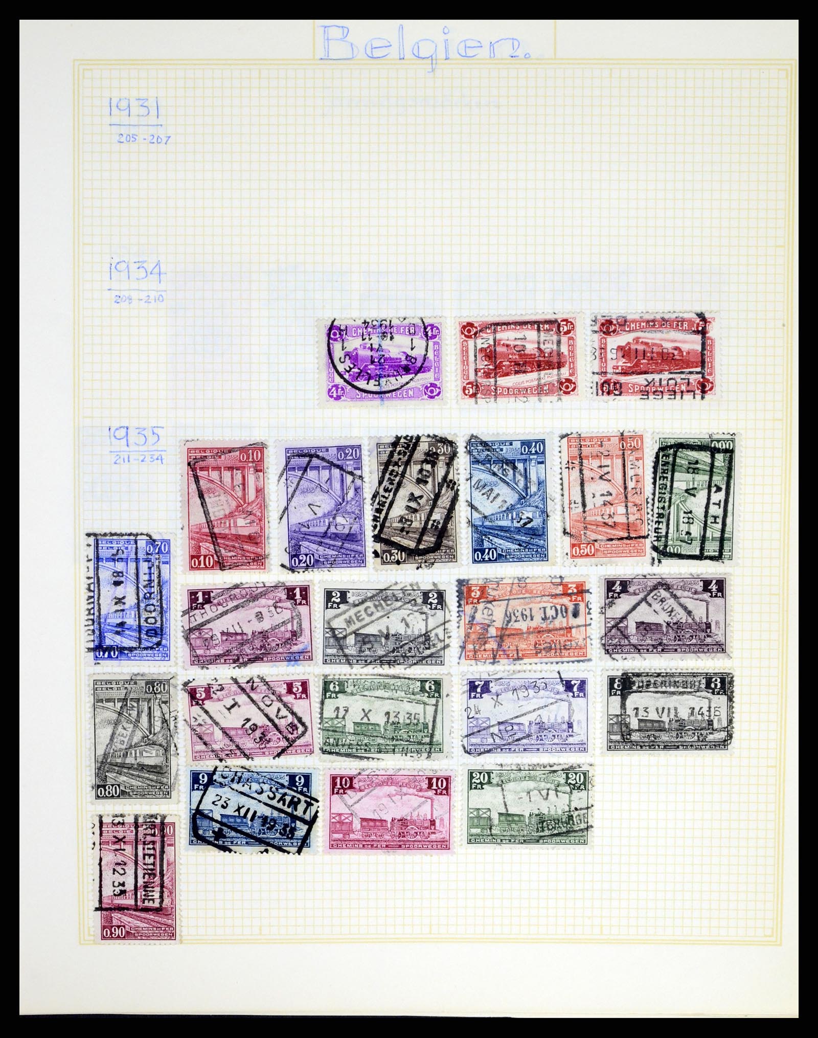 37391 096 - Stamp collection 37391 Belgium and colonies 1849-1958.