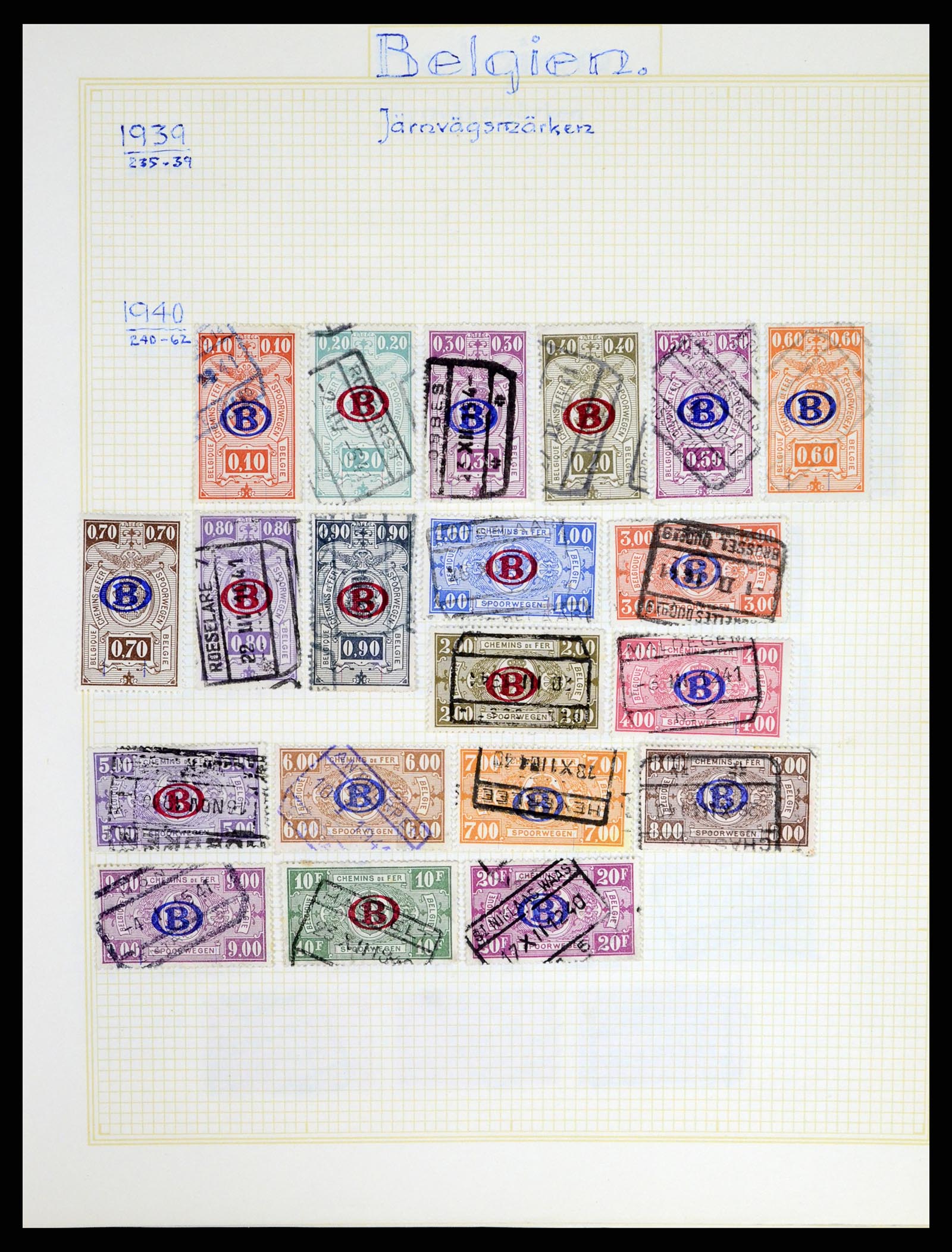 37391 097 - Stamp collection 37391 Belgium and colonies 1849-1958.