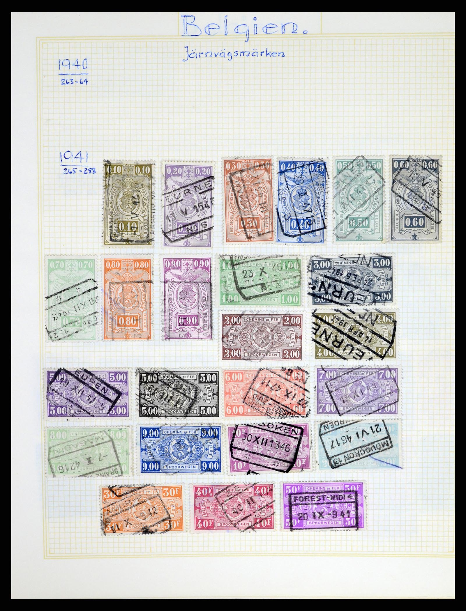 37391 098 - Stamp collection 37391 Belgium and colonies 1849-1958.