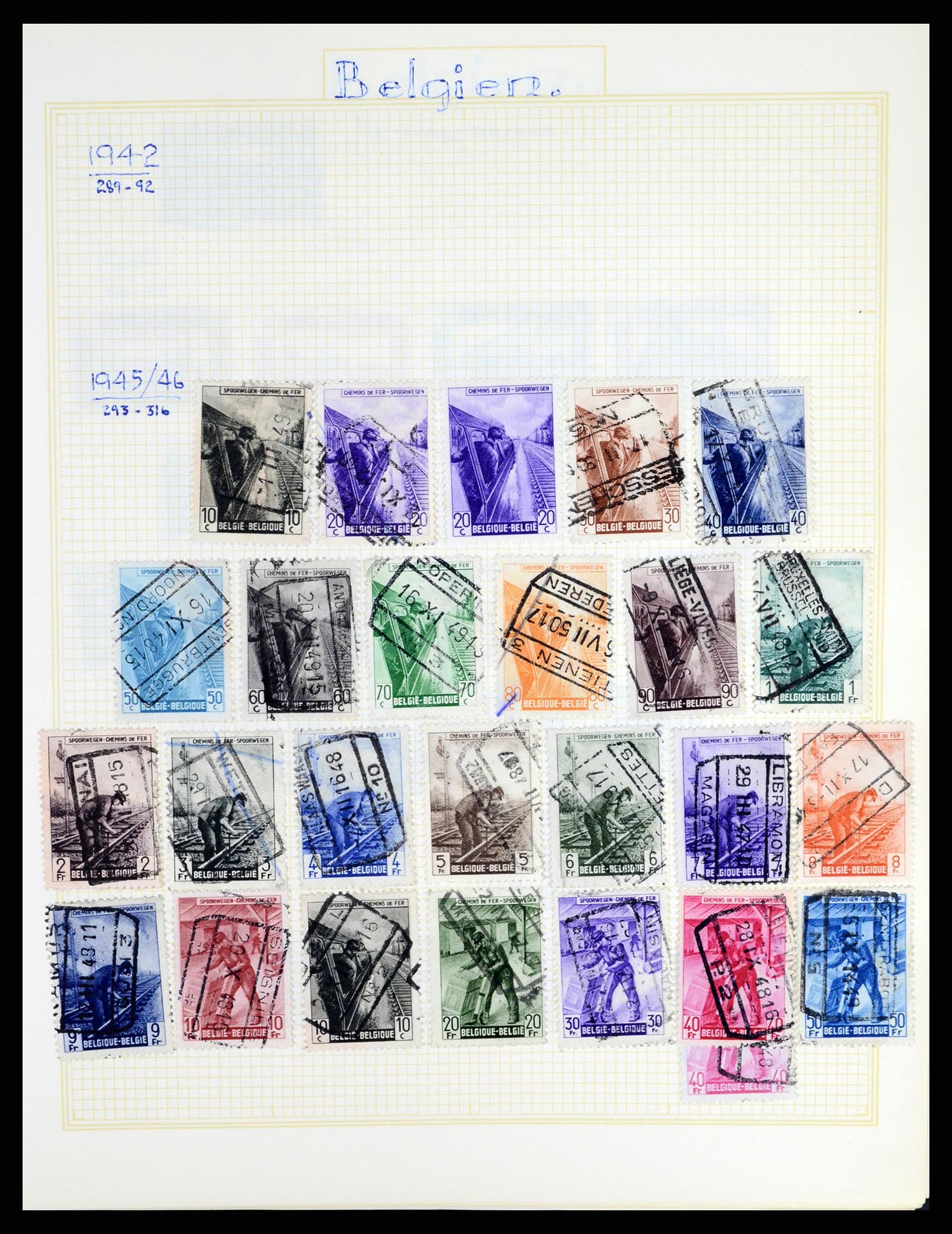 37391 099 - Stamp collection 37391 Belgium and colonies 1849-1958.