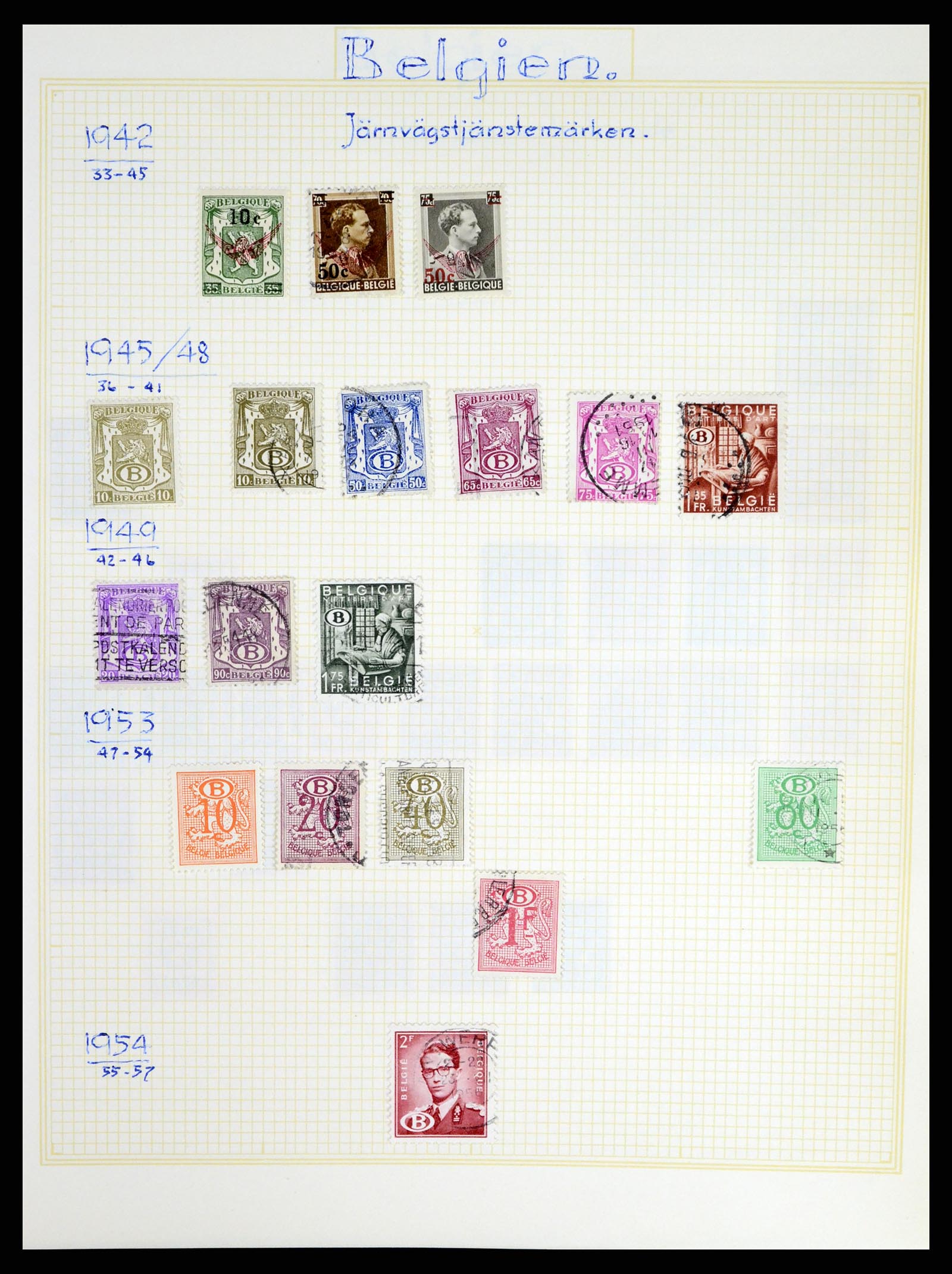 37391 103 - Stamp collection 37391 Belgium and colonies 1849-1958.