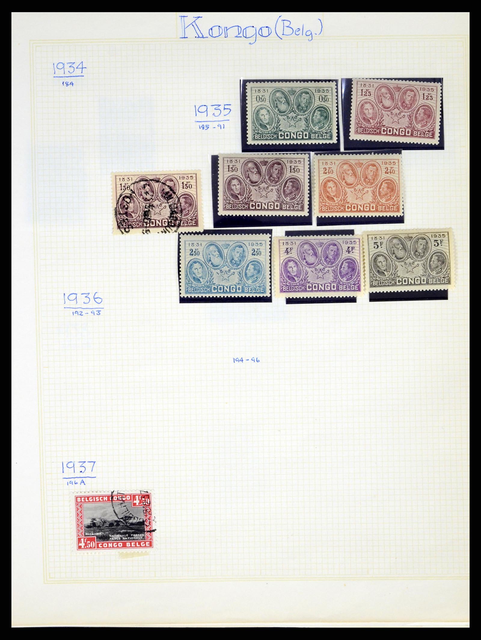 37391 115 - Stamp collection 37391 Belgium and colonies 1849-1958.