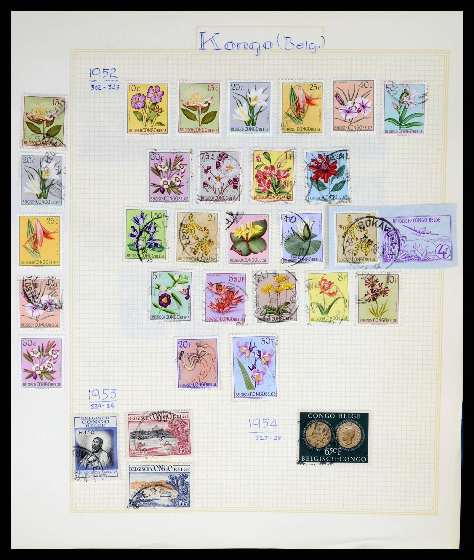 37391 122 - Postzegelverzameling 37391 België en koloniën 1849-1958.